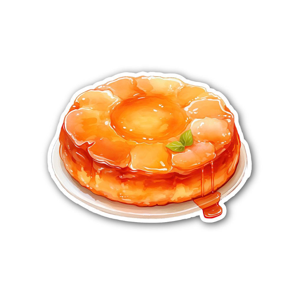 Tasty Pineapple Cake Sticker, Waterproof Vinyl Decal Sticker Indoor Or Outdoor 2 (Pieces) 3" and 5"