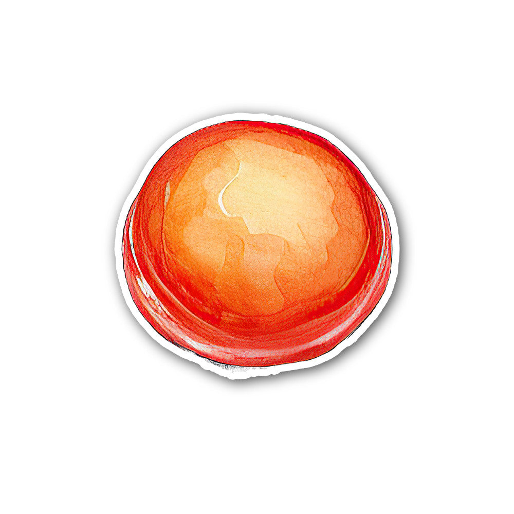 Orange Toffee Sticker, Waterproof Vinyl Decal Sticker Indoor Or Outdoor 2 (Pieces) 3" and 5"