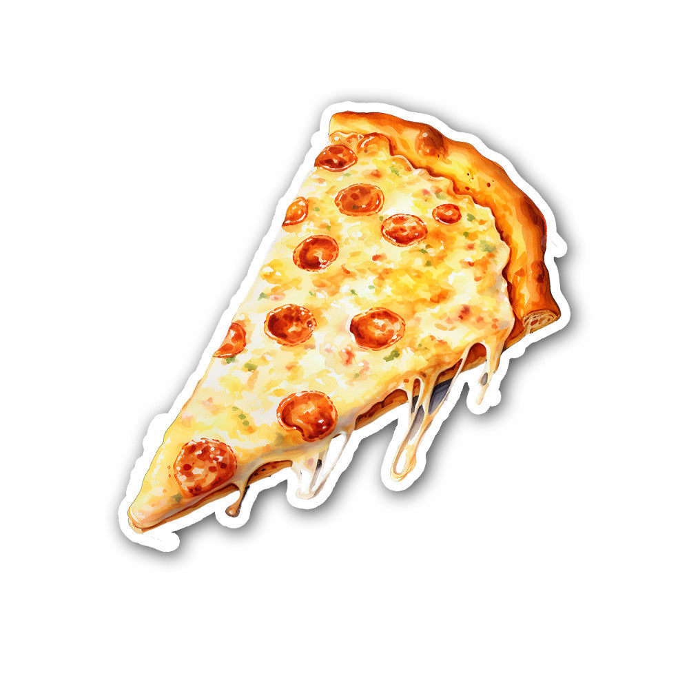 Pizza slice Sticker, Waterproof Vinyl Decal Sticker Indoor Or Outdoor 2 (Pieces) 3" and 5"