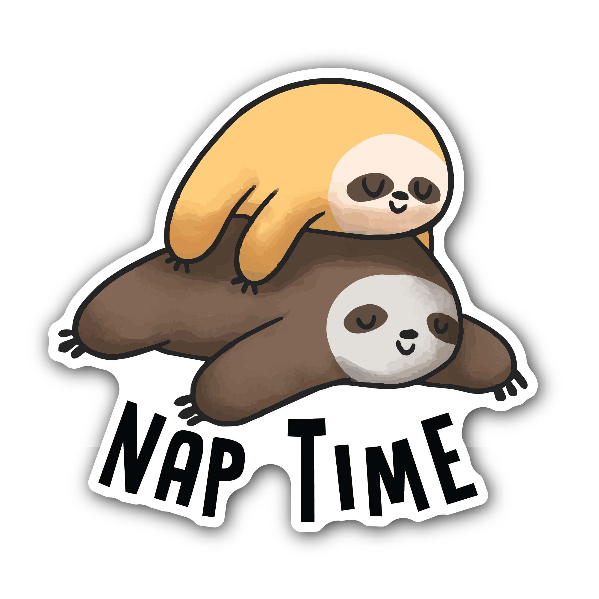 Nap Time Sticker, Waterproof Vinyl Decal Sticker Indoor Or Outdoor 2 (Pieces) 3" and 5"