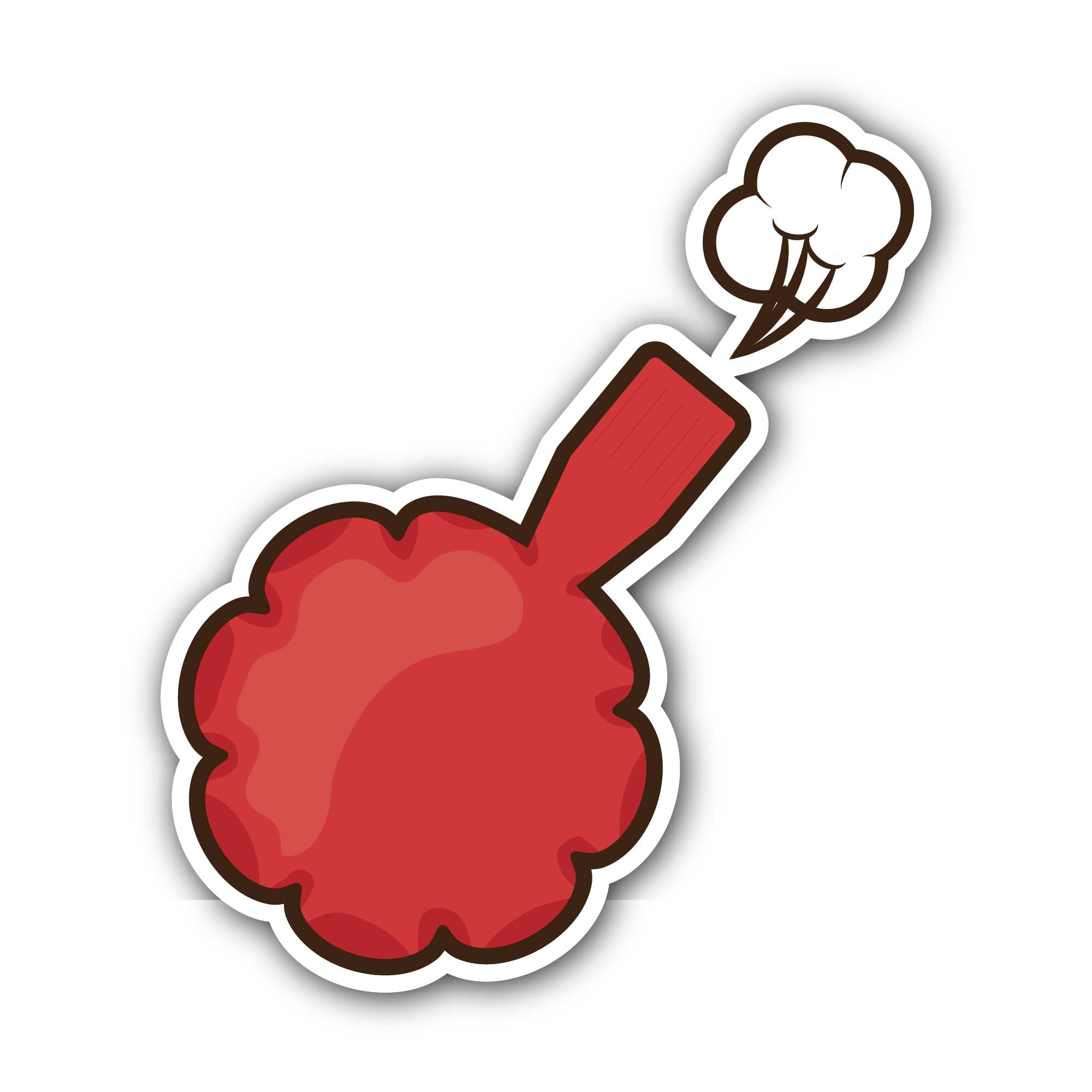 whoopee Cushion Prank Humor Rubber Sticker, Waterproof Vinyl Decal Sticker Indoor Or Outdoor 2 (Pieces) 3" and 5"