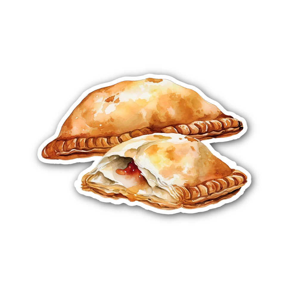 Fried pastry Sticker, Waterproof Vinyl Decal Sticker Indoor Or Outdoor 2 (Pieces) 3" and 5"