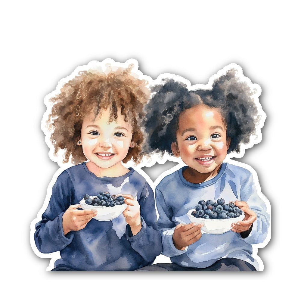 CUTE KIDS Sticker, Waterproof Vinyl Decal Sticker Indoor Or Outdoor 2 (Pieces) 3" and 5"