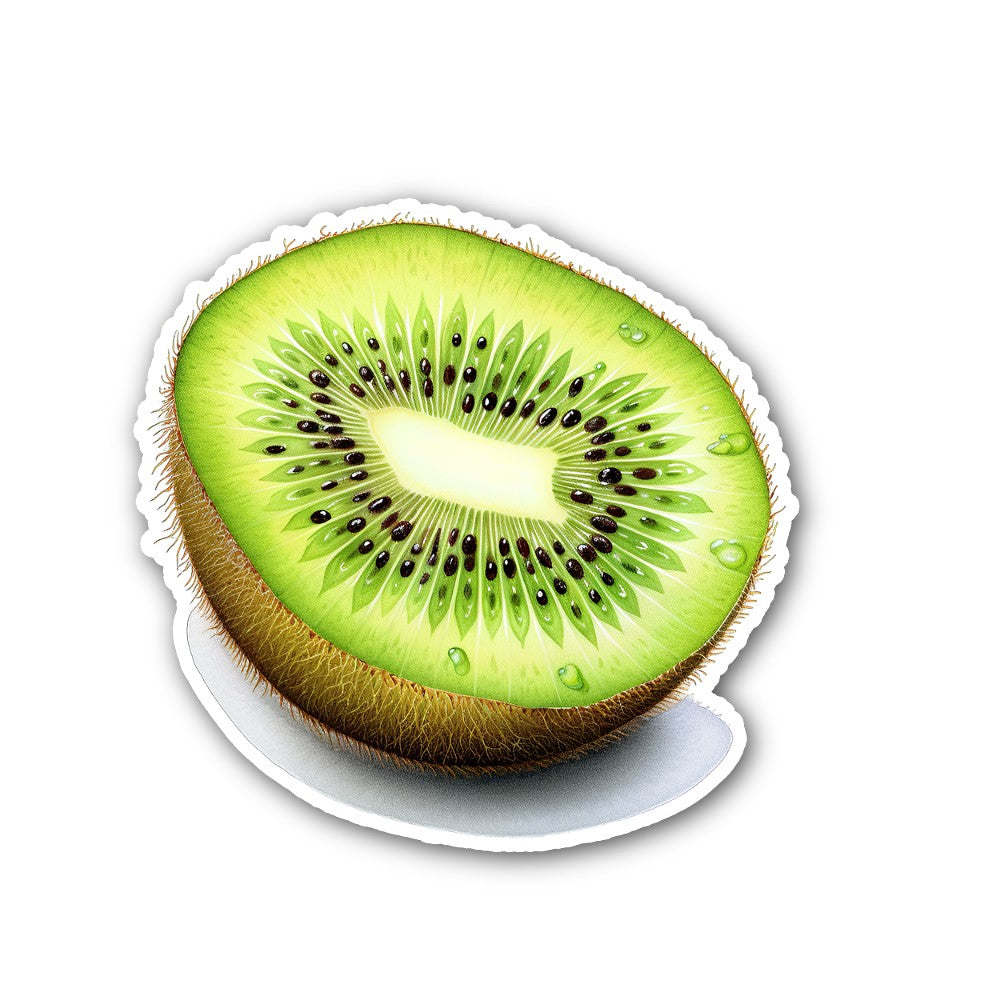 Kiwi Sticker, Waterproof Vinyl Decal Sticker Indoor Or Outdoor 2 (Pieces) 3" and 5"