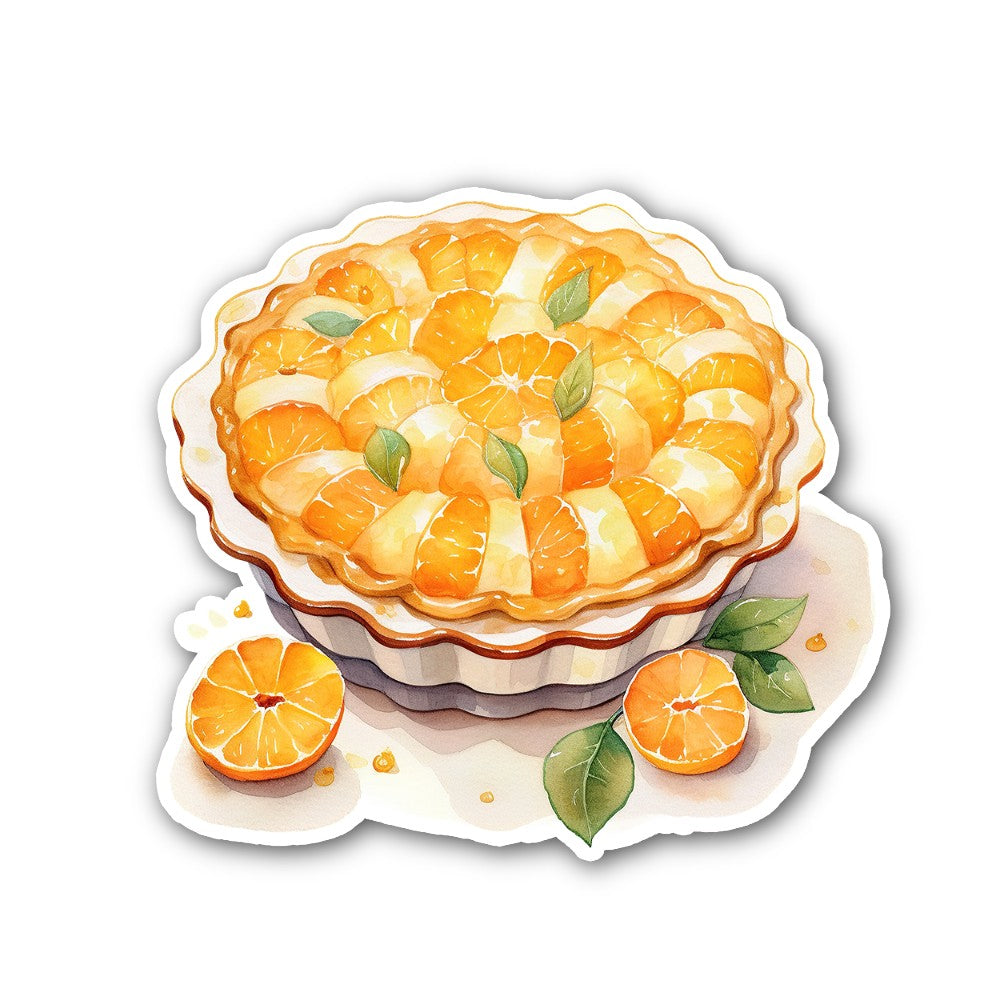 FLAVORFUL ORANGE COLOUR ORANGE Sticker, Waterproof Vinyl Decal Sticker Indoor Or Outdoor 2 (Pieces) 3" and 5"