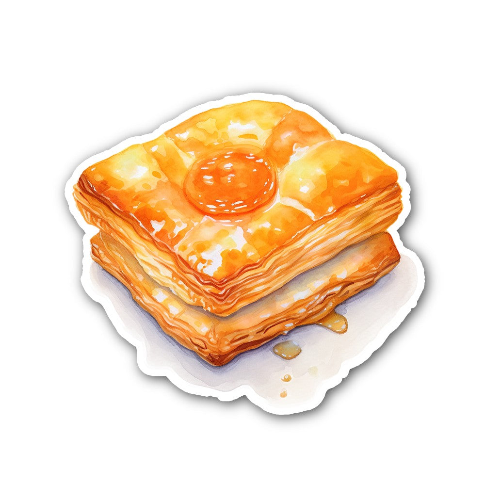 Puff pastry Sticker, Waterproof Vinyl Decal Sticker Indoor Or Outdoor 2 (Pieces) 3" and 5"