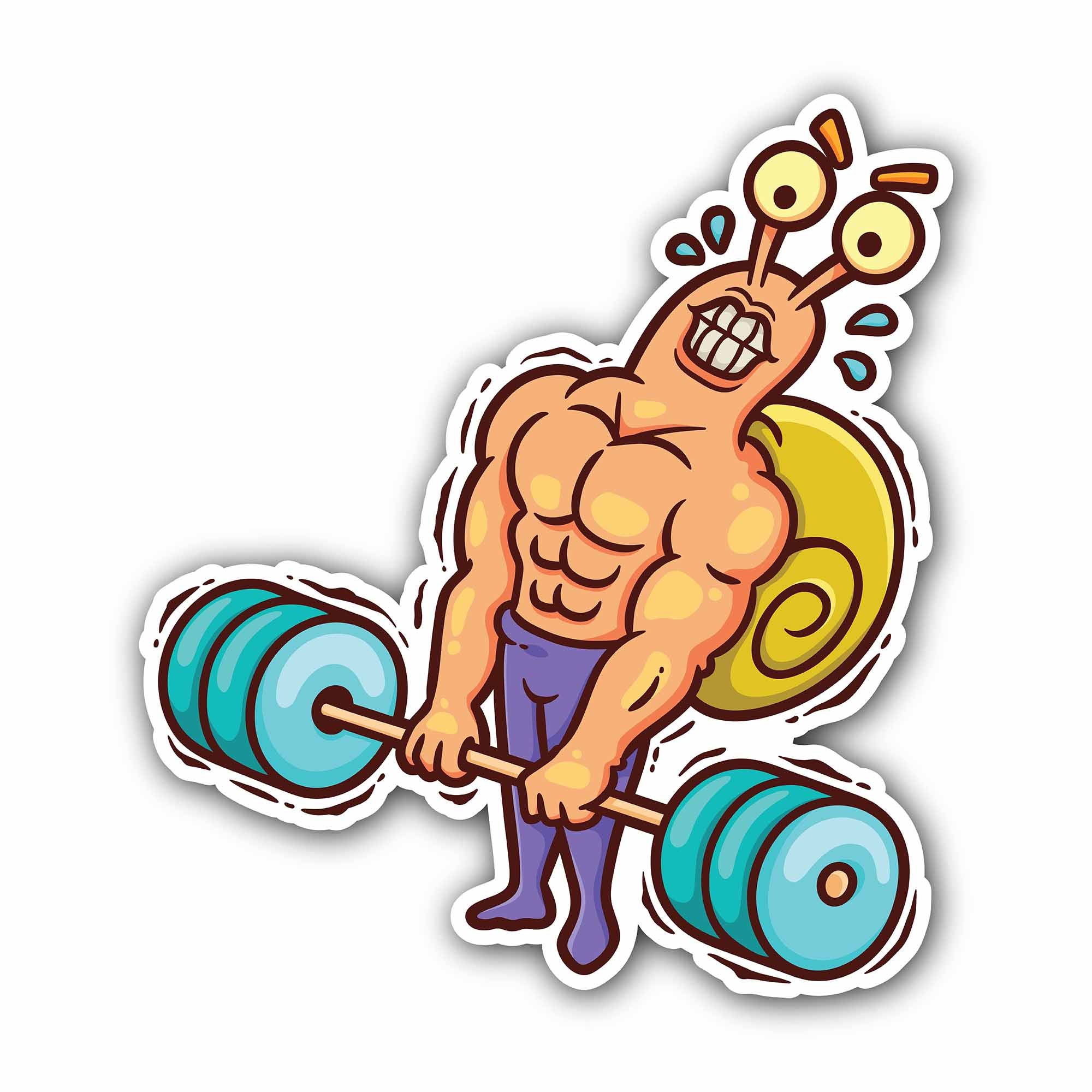 Weight Snail Sticker, Waterproof Vinyl Decal Sticker Indoor Or Outdoor 2 (Pieces) 3" and 5"