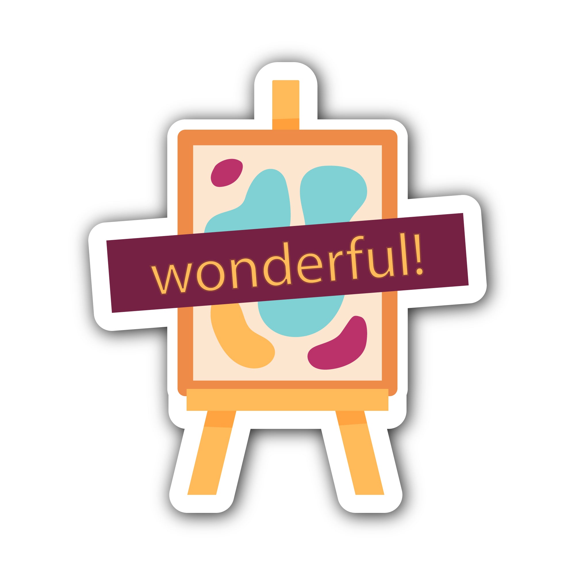 Wonderful Sticker, Waterproof Vinyl Decal Sticker Indoor Or Outdoor 2 (Pieces) 3" and 5"