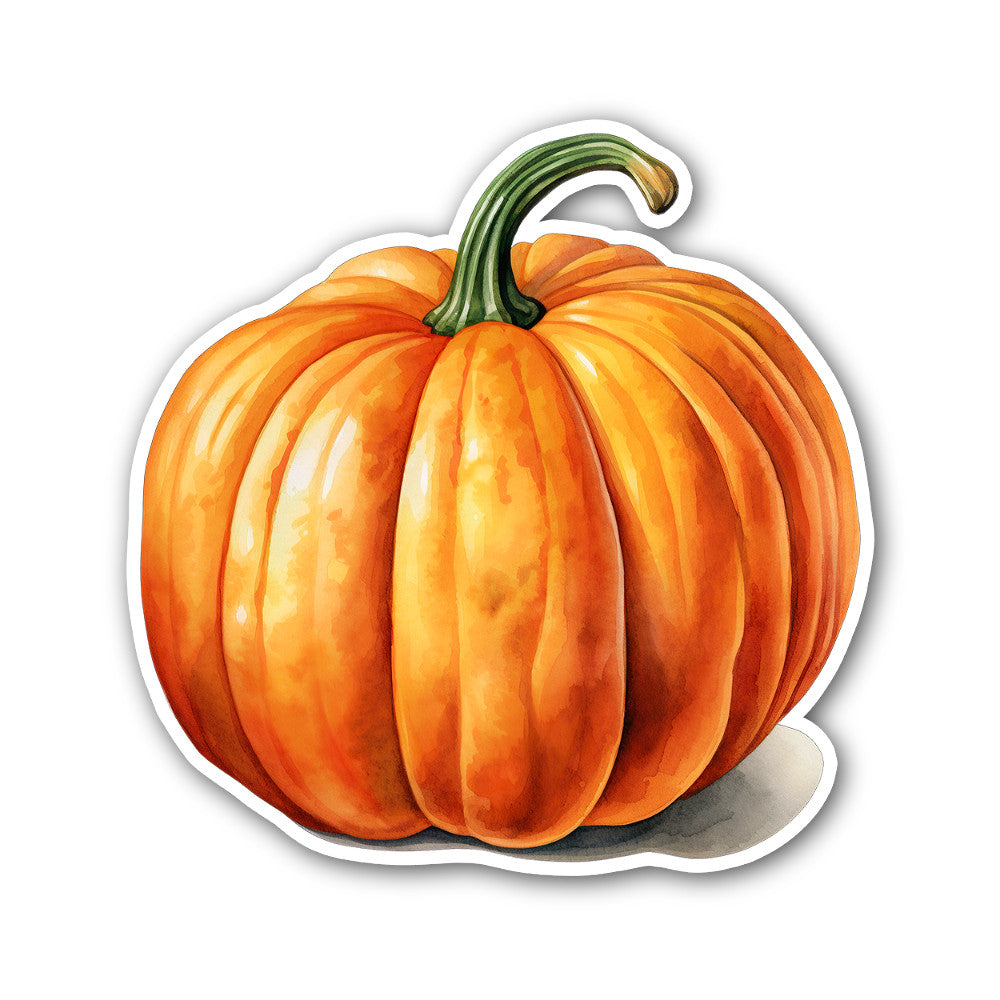 Pumpkin Sticker, Waterproof Vinyl Decal Sticker Indoor Or Outdoor 2 (Pieces) 3" and 5"