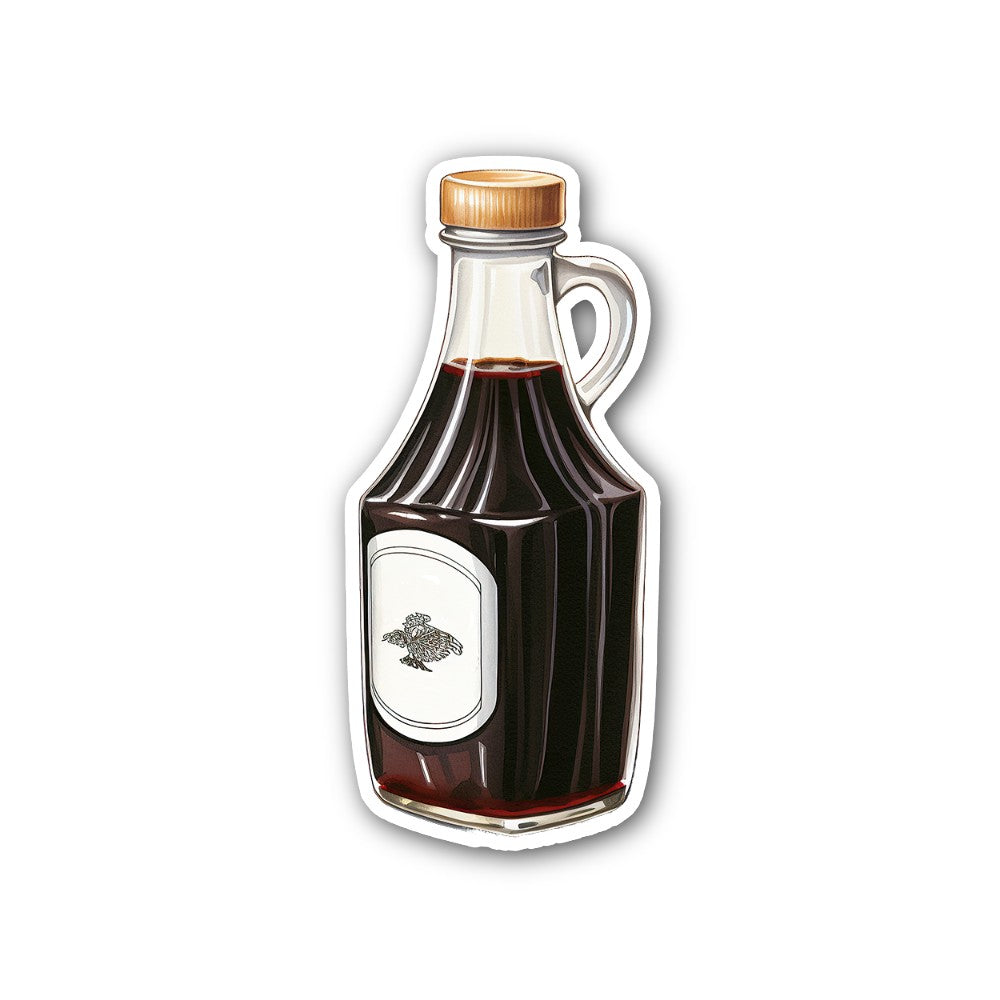 Cute Soy sauce bottle Sticker, Waterproof Vinyl Decal Sticker Indoor Or Outdoor 2 (Pieces) 3" and 5"
