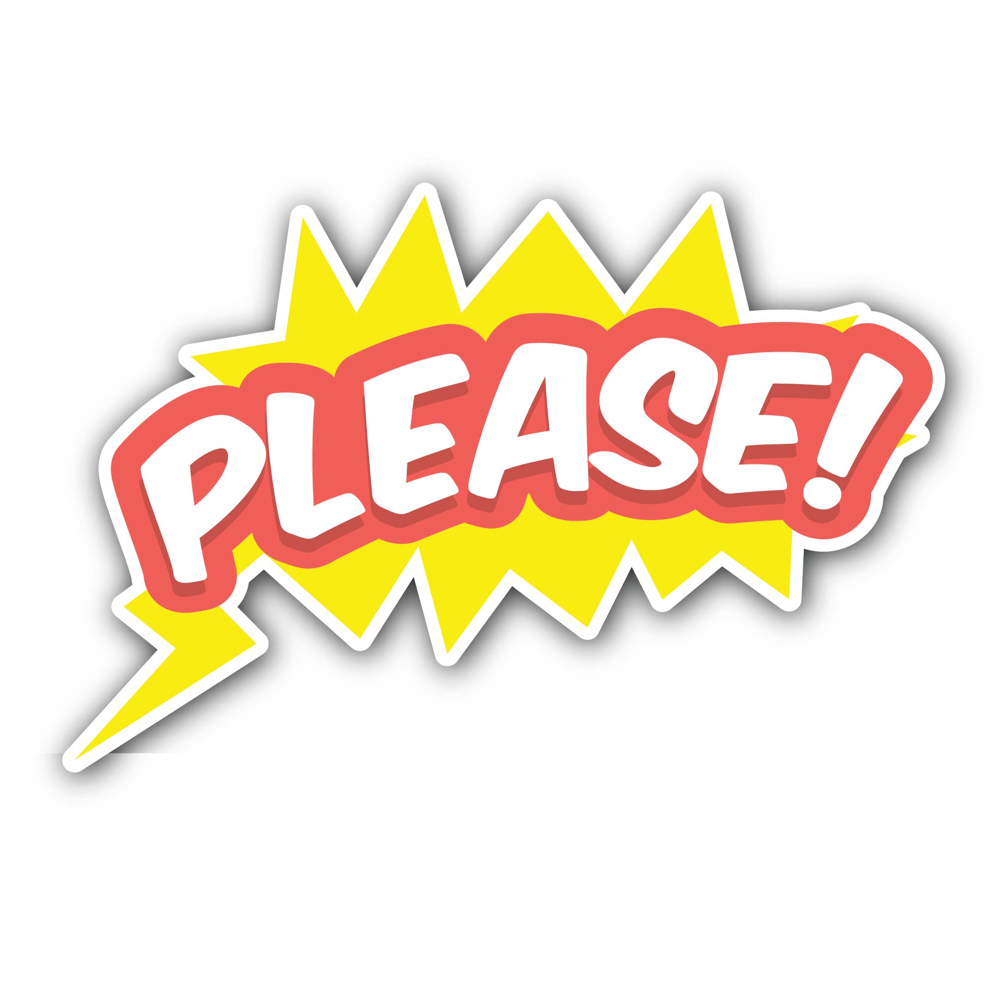 Please Message Sticker, Waterproof Vinyl Decal Sticker Indoor Or Outdoor 2 (Pieces) 3" and 5"