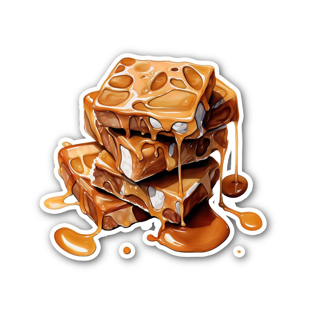 Melted Dessert Sticker, Waterproof Vinyl Decal Sticker Indoor Or Outdoor 2 (Pieces) 3" and 5"