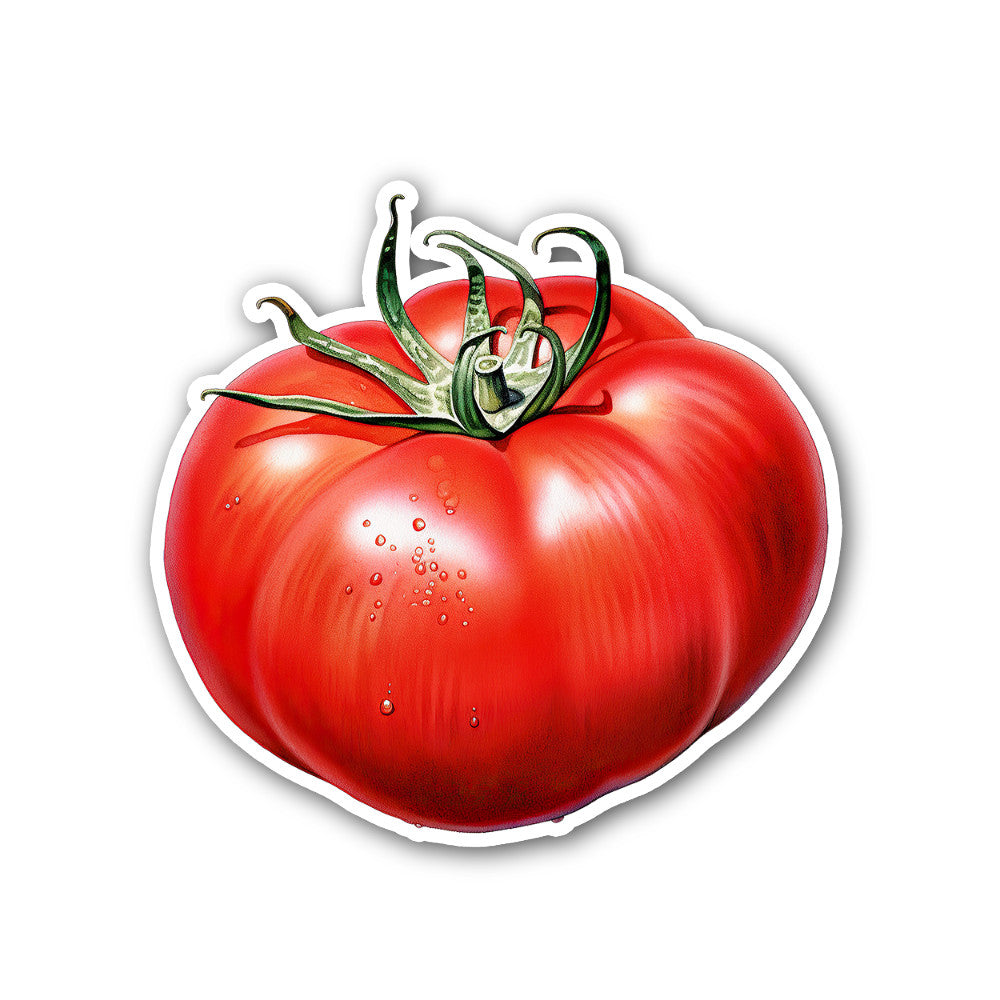 Red Tomatoes Sticker, Waterproof Vinyl Decal Sticker Indoor Or Outdoor 2 (Pieces) 3" and 5"