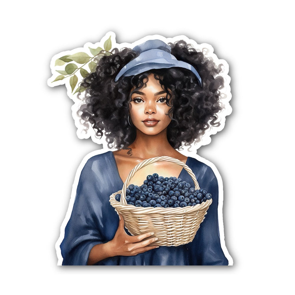 Holding a basket Sticker, Waterproof Vinyl Decal Sticker Indoor Or Outdoor 2 (Pieces) 3" and 5"