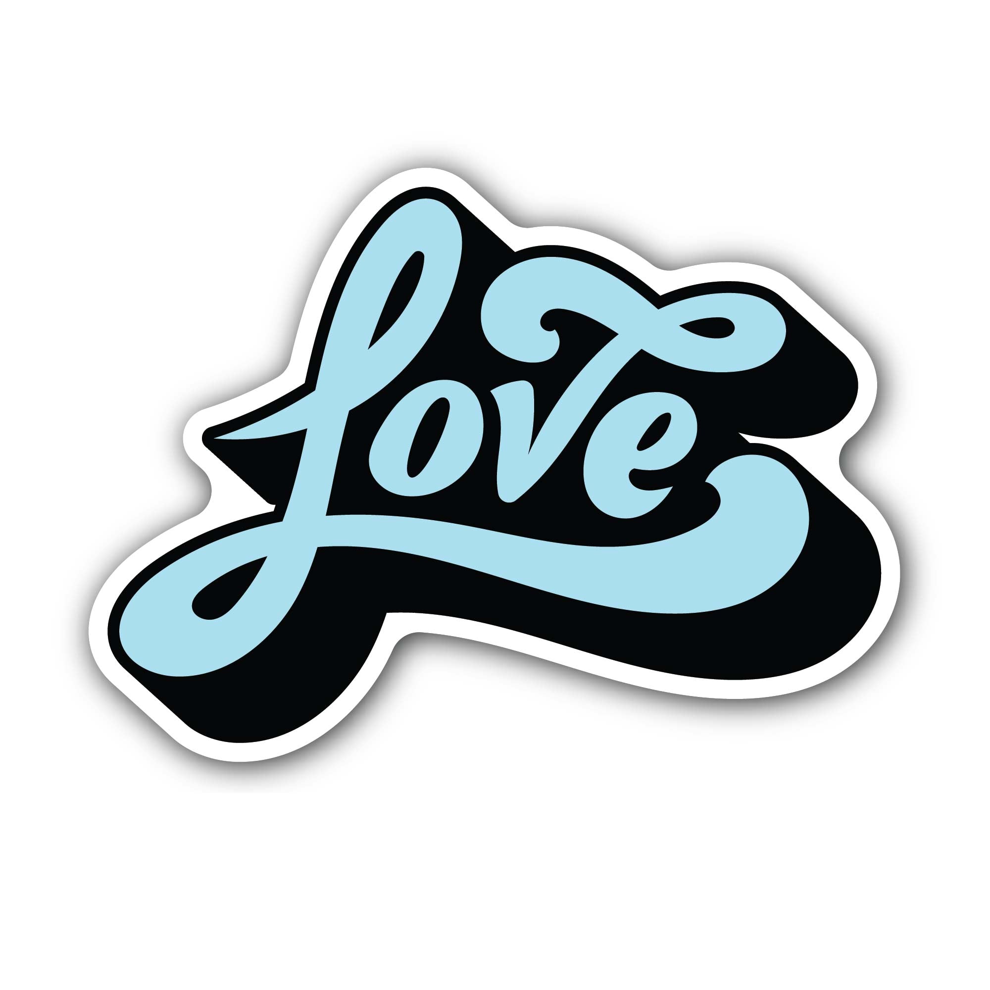 Love Vector Sticker, Waterproof Vinyl Decal Sticker Indoor Or Outdoor 2 (Pieces) 3" and 5"