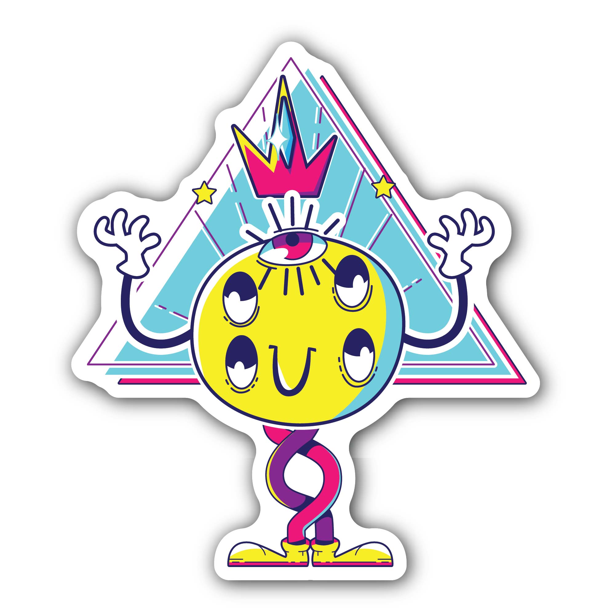 A Series of Cartoon Character Sticker, Waterproof Vinyl Decal Sticker Indoor Or Outdoor 2 (Pieces) 3" and 5"