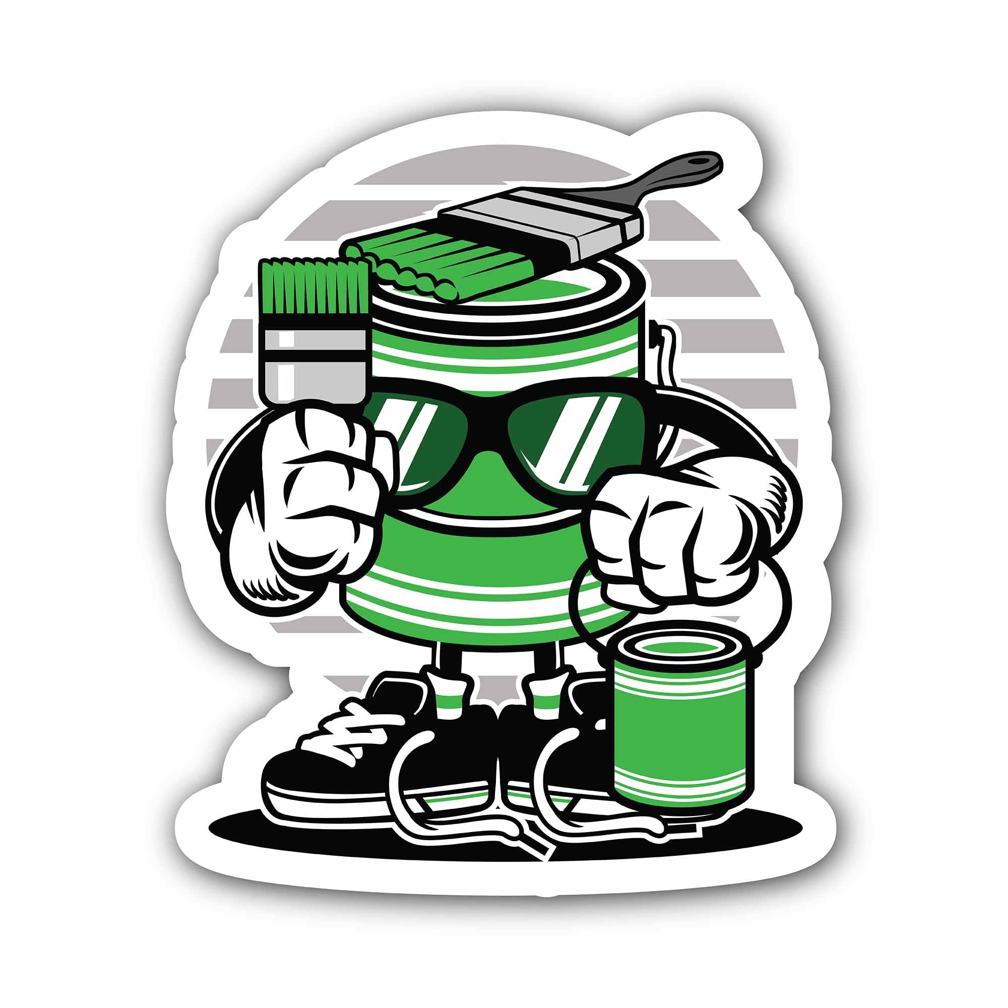 Paint Bucket Sticker, Waterproof Vinyl Decal Sticker Indoor Or Outdoor 2 (Pieces) 3" and 5"