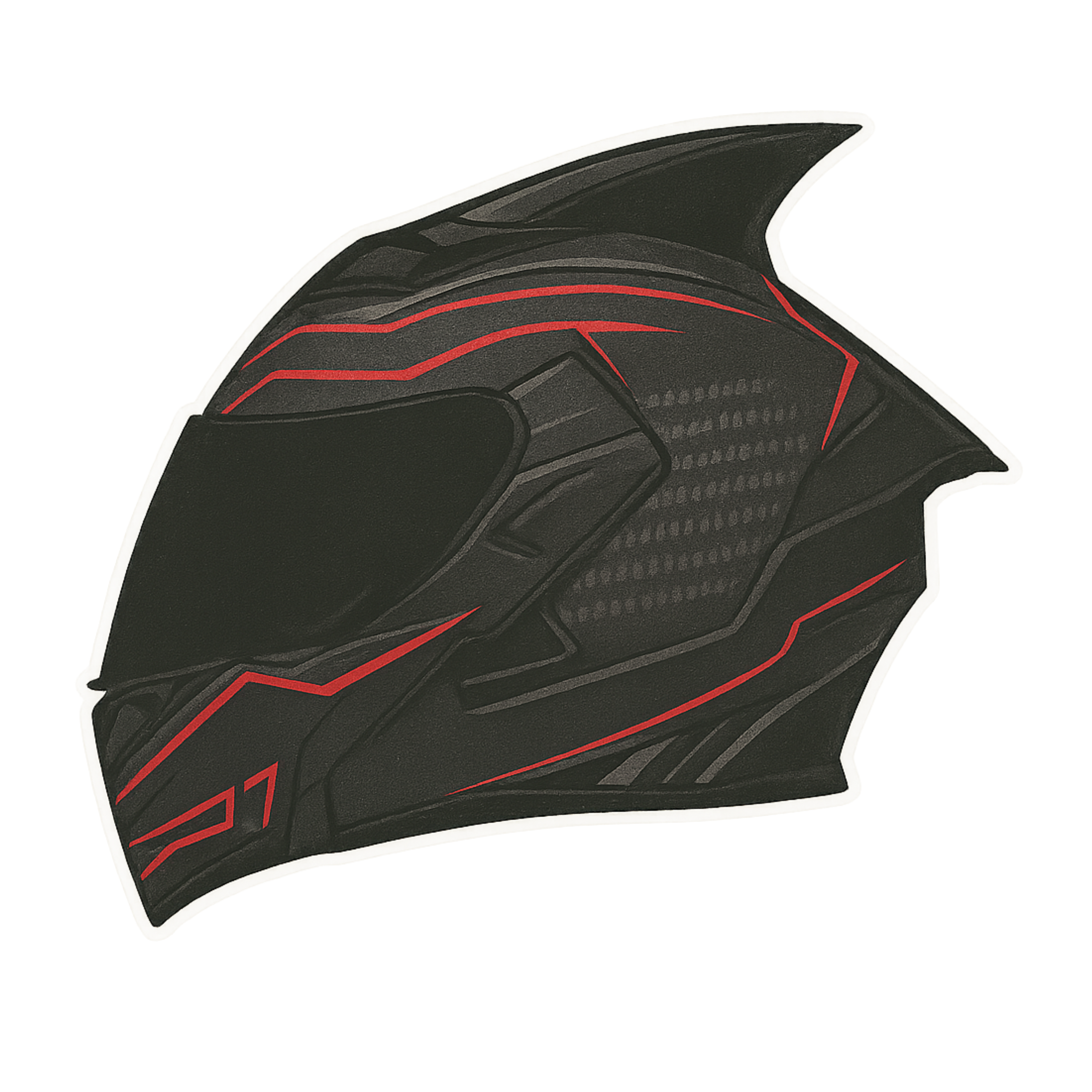 Motorcycle Flip Up Helmet - Aesthetic Vinyl Sticker – Waterproof Quote Decal Sticker for Laptop, Wat