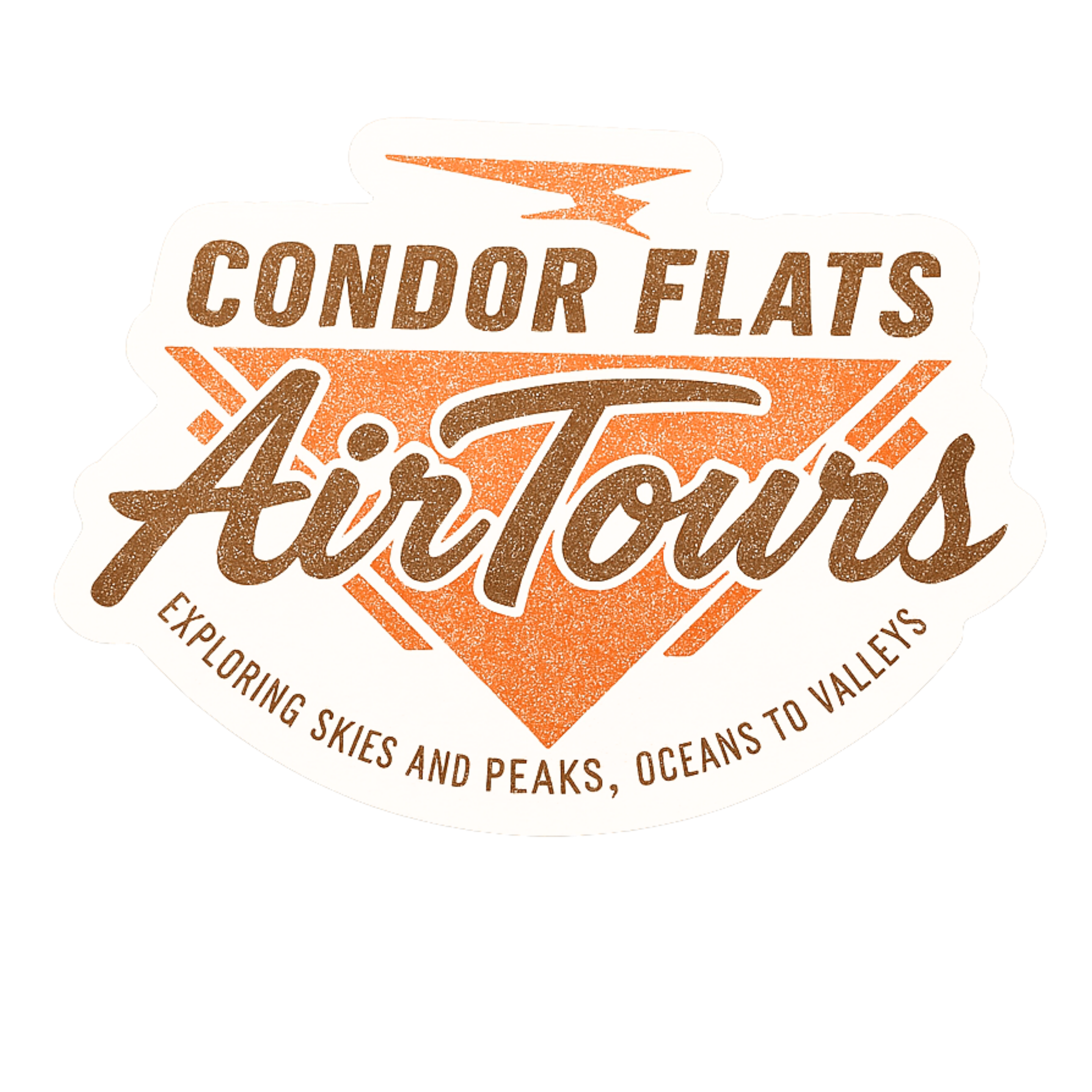 Condor Flats Air Tours - Aesthetic Vinyl Sticker – Waterproof Quote Decal Sticker for Laptop, Water
