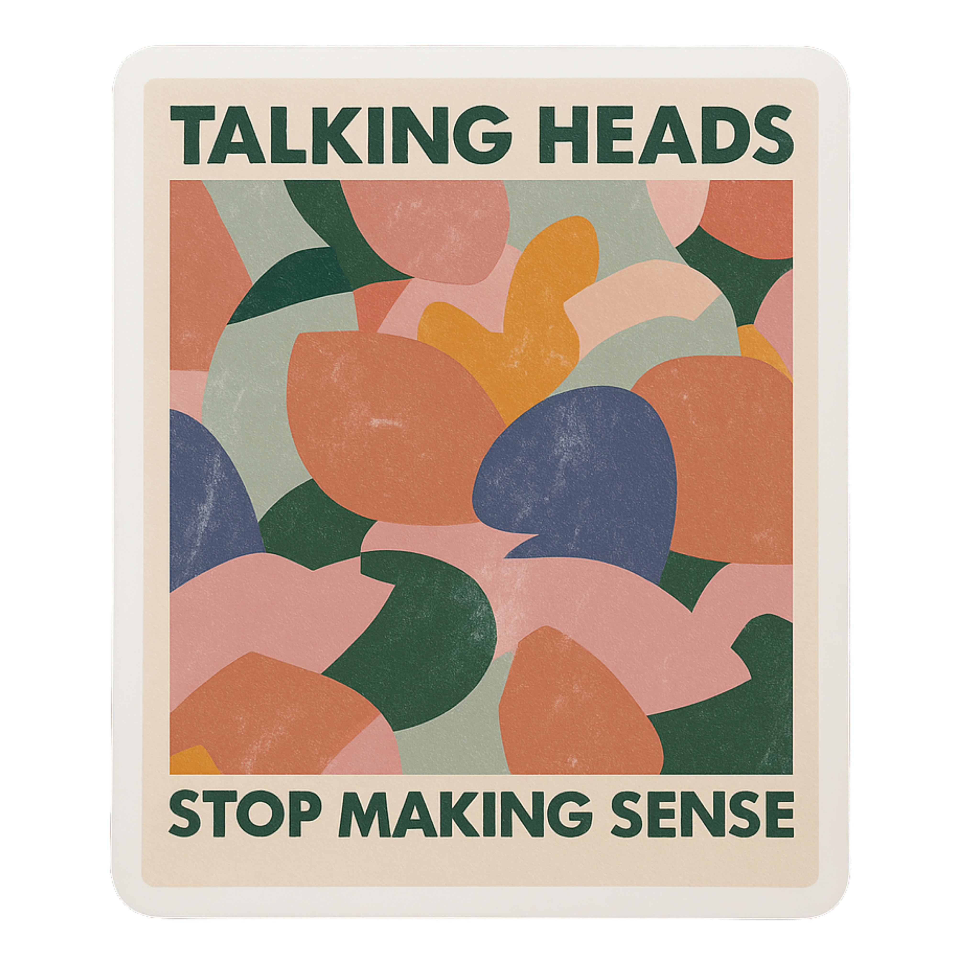 Talking Heads Stop Making Sense - Aesthetic Vinyl Sticker – Waterproof Quote Decal Sticker for Lapto