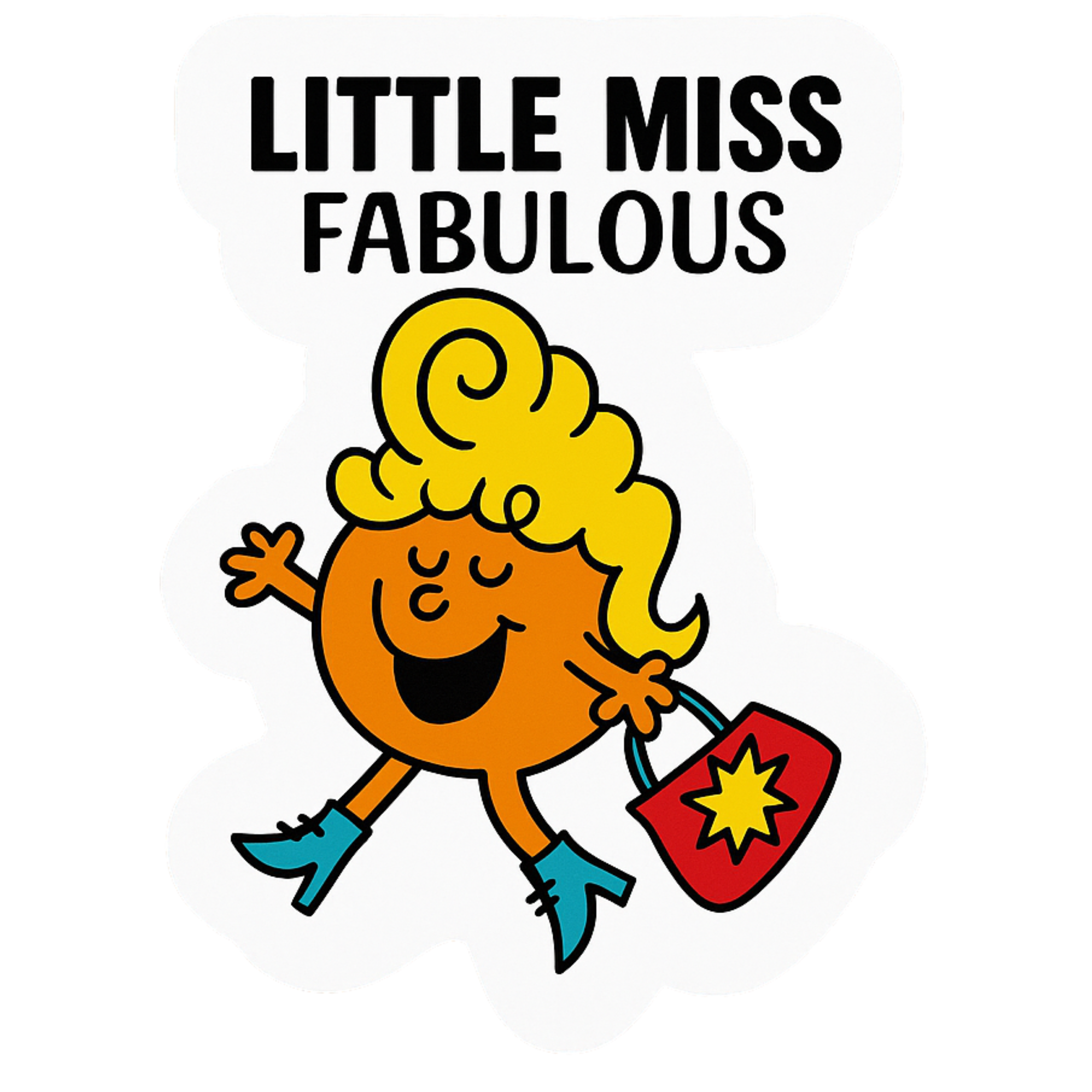 Little Miss Fabulous - Aesthetic Vinyl Sticker – Waterproof Quote Decal Sticker for Laptop, Water Bo