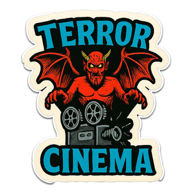 Terror Cinema Sticker - Aesthetic Vinyl Sticker – Waterproof Quote Decal Sticker for Laptop, Water B