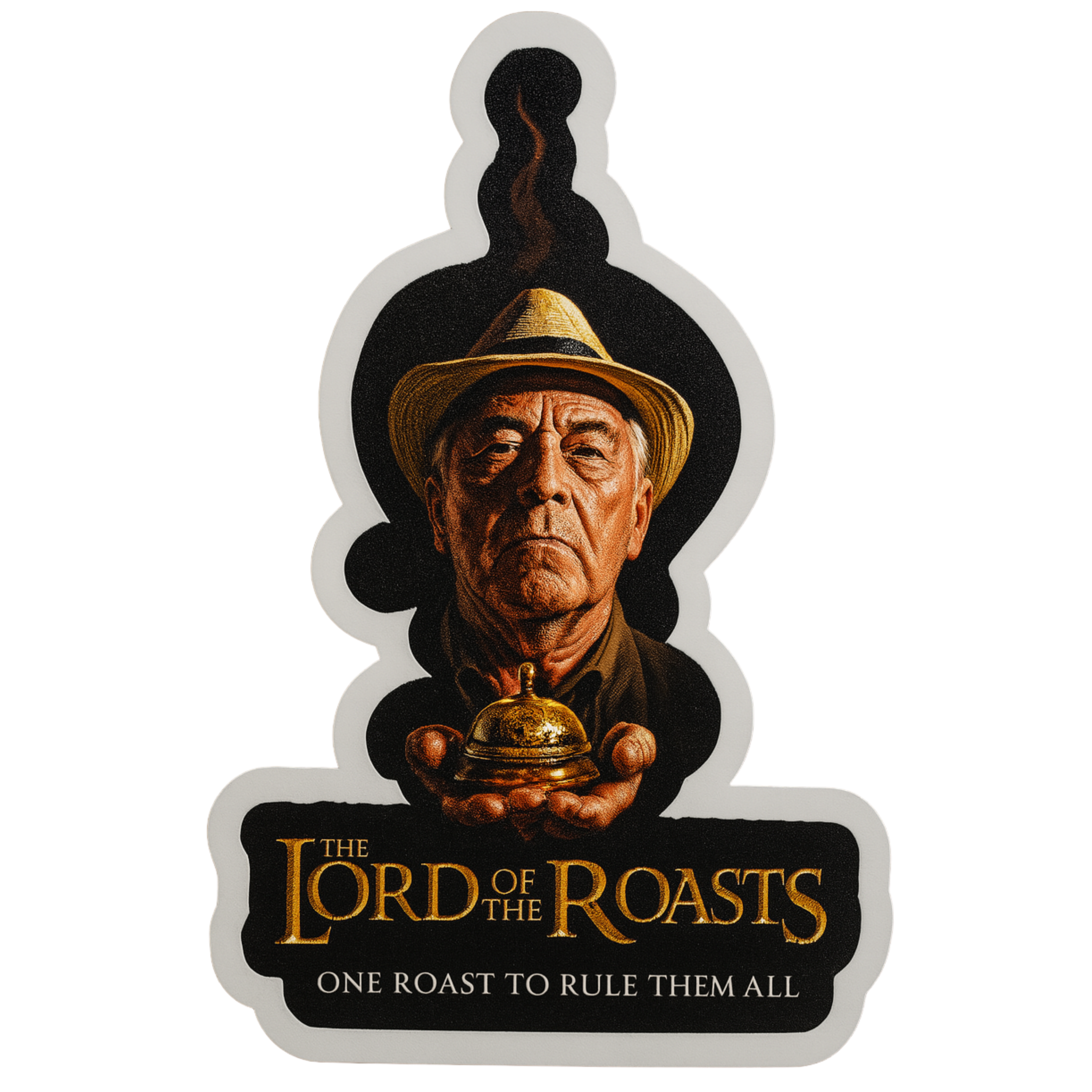 The Lord Of The Roasts One Roast To Rule Them All - Aesthetic Vinyl Sticker – Waterproof Quote Decal