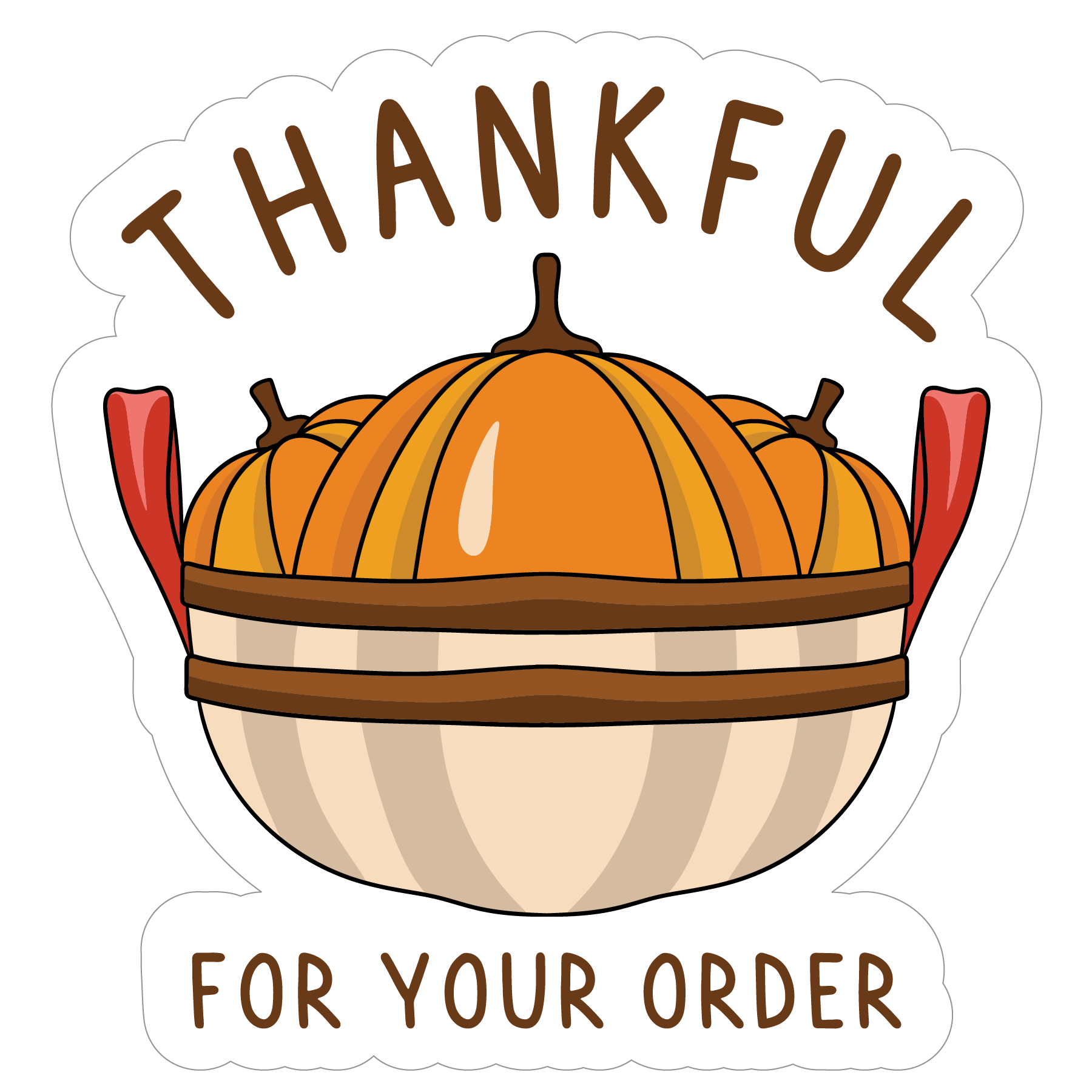 Inspirational Quote "ThankFul For Your Order" Motivational Sticker Vinyl Decal Motivation Stickers- 5" Vinyl Sticker Waterproof