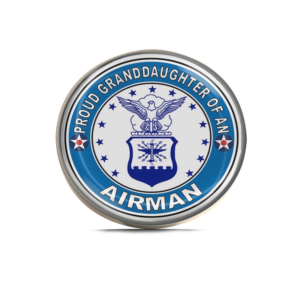 Proud Granddaughter of an Airman U.S. Air Force Limited Edition Lapel Pin Exclusive Metal Brooch Badge Accessories For Backpack, Clothes, Hats | Cute Gifts and Collectibles