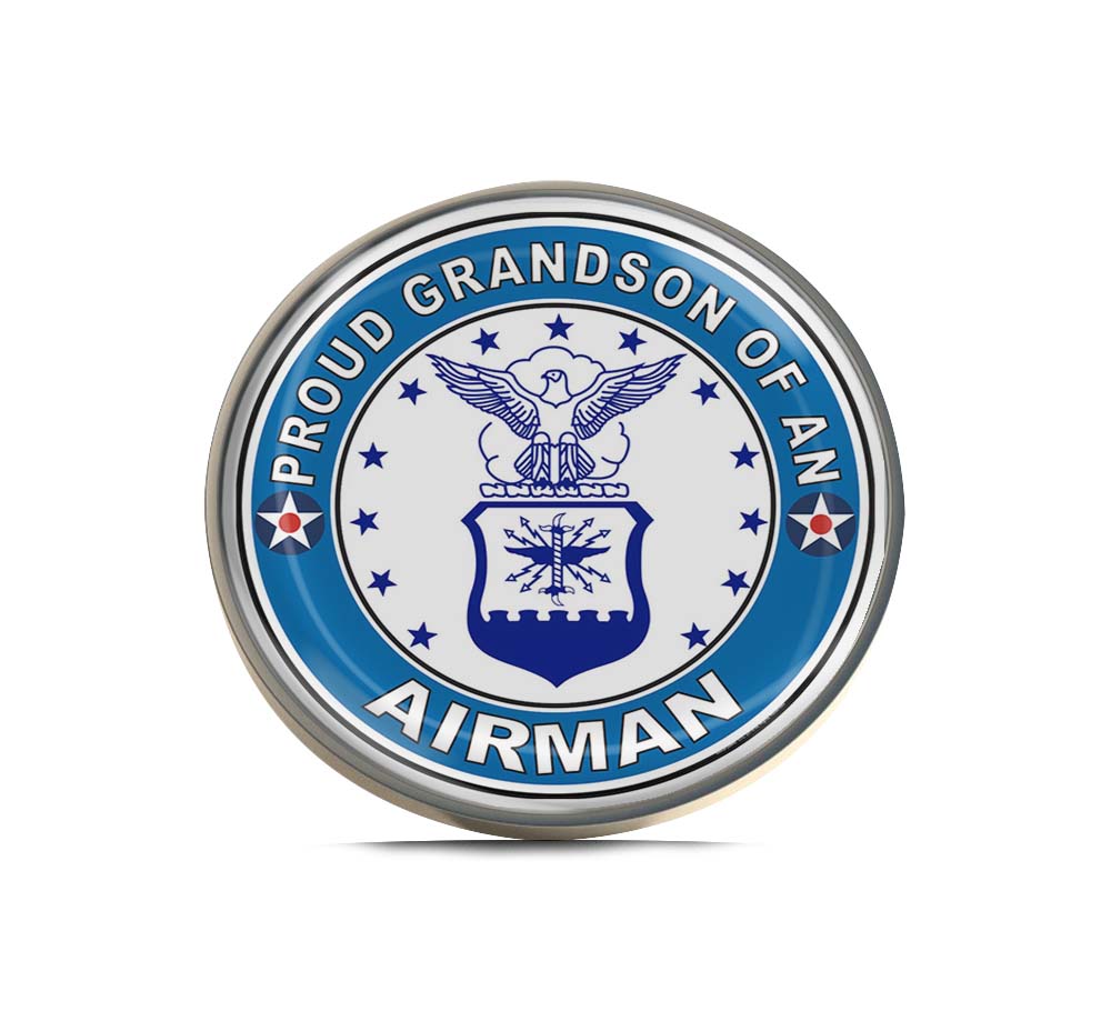 Proud Grandson of an Airman U.S. Air Force Limited Edition Lapel Pin Exclusive Metal Brooch Badge Accessories For Backpack, Clothes, Hats | Cute Gifts and Collectibles