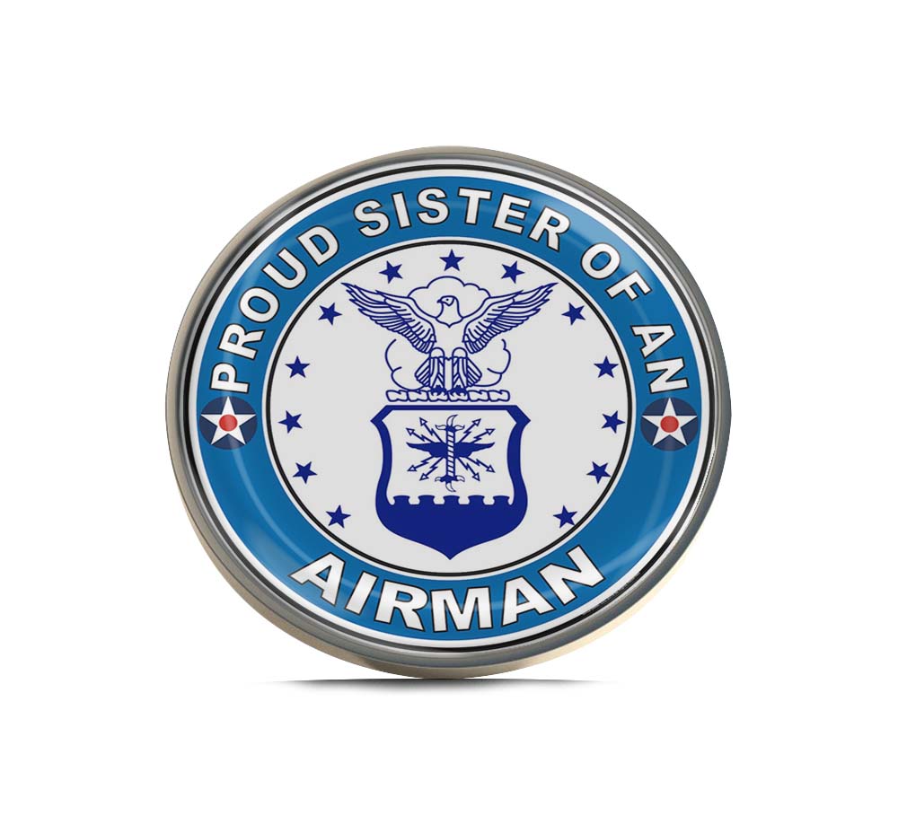 Proud Sister of an Airman U.S. Air Force Limited Edition Lapel Pin Exclusive Metal Brooch Badge Accessories For Backpack, Clothes, Hats | Cute Gifts and Collectibles