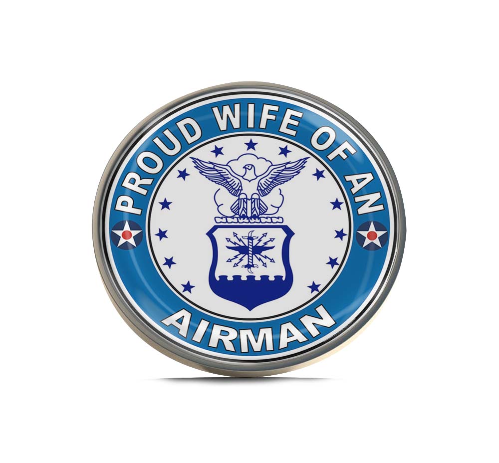 Proud Wife of an Airman U.S. Air Force Limited Edition Lapel Pin Exclusive Metal Brooch Badge Accessories For Backpack, Clothes, Hats | Cute Gifts and Collectibles