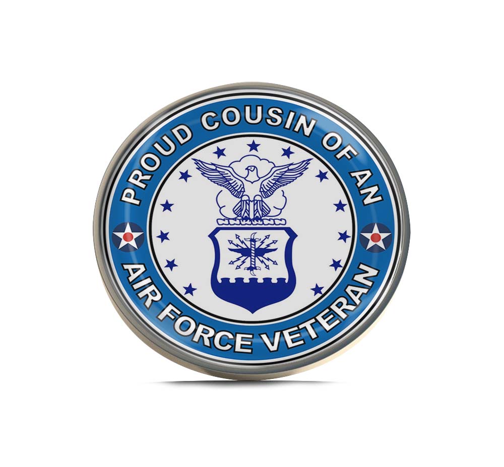 U.S. Air Force Veteran Proud Cousin Limited Edition Lapel Pin Exclusive Metal Brooch Badge Accessories For Backpack, Clothes, Hats | Cute Gifts and Collectibles