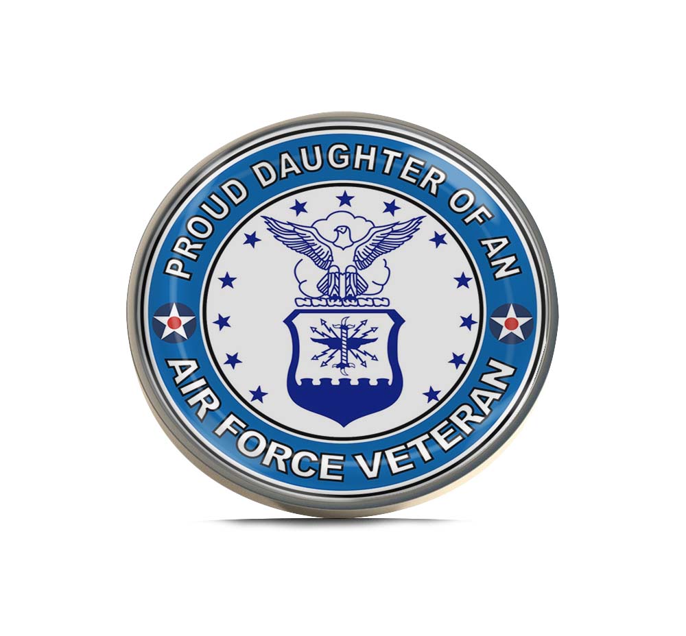 U.S. Air Force Veteran Proud Daughter Limited Edition Lapel Pin Exclusive Metal Brooch Badge Accessories For Backpack, Clothes, Hats | Cute Gifts and Collectibles