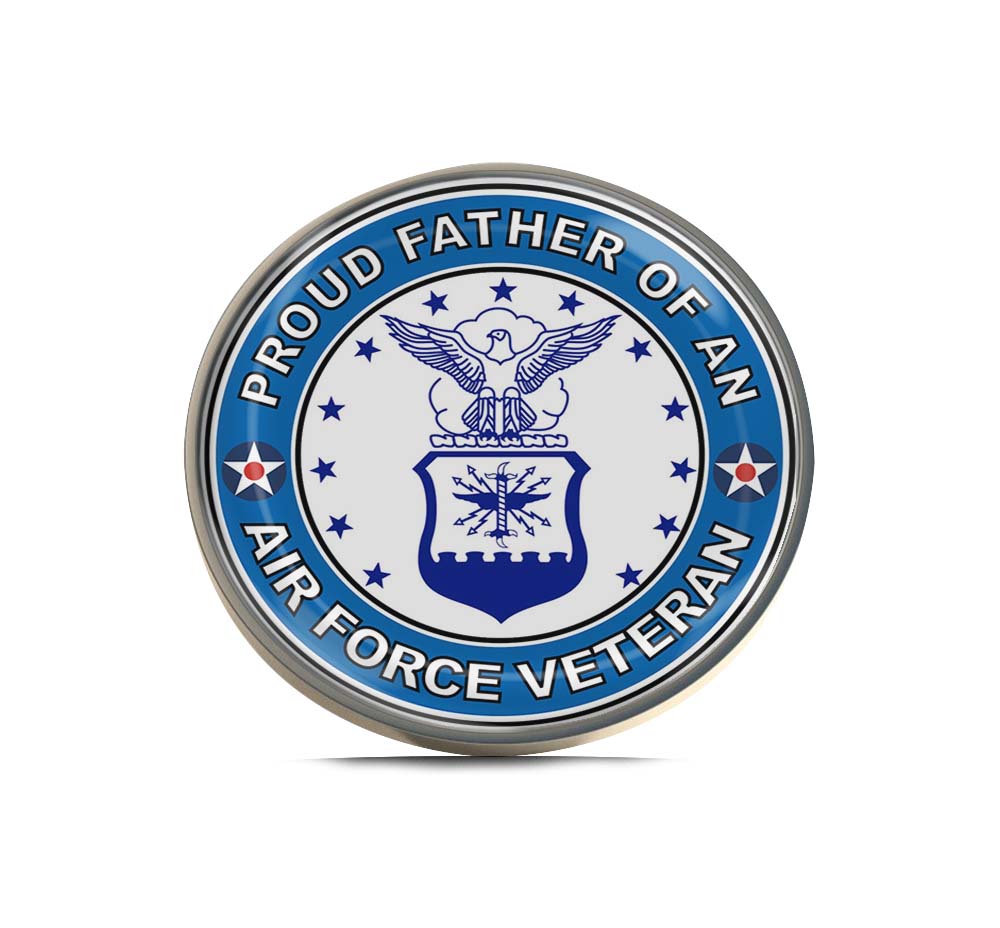 U.S. Air Force Veteran Proud Father Limited Edition Lapel Pin Exclusive Metal Brooch Badge Accessories For Backpack, Clothes, Hats | Cute Gifts and Collectibles