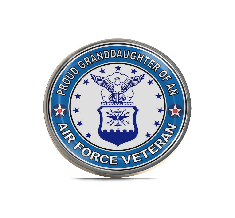 U.S. Air Force Veteran Proud Granddaughter Limited Edition Lapel Pin Exclusive Metal Brooch Badge Accessories For Backpack, Clothes, Hats | Cute Gifts and Collectibles
