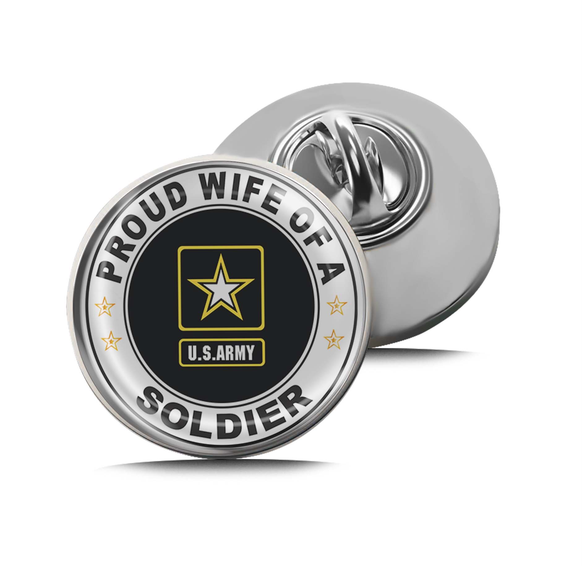 Proud Wife of a Soldier U.S. Army Limited Edition Lapel Pin Exclusive Metal Brooch Badge Accessories For Backpack, Clothes, Hats | Cute Gifts and Collectibles