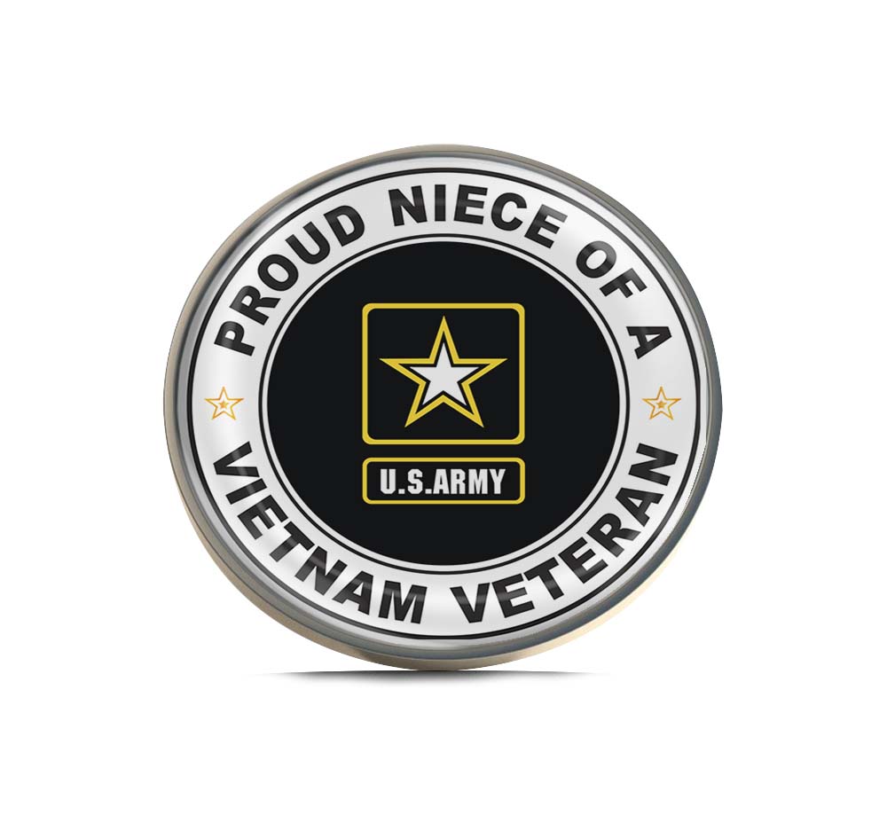 U.S. Army Proud Niece of a Vietnam Veteran Limited Edition Lapel Pin Exclusive Metal Brooch Badge Accessories For Backpack, Clothes, Hats | Cute Gifts and Collectibles