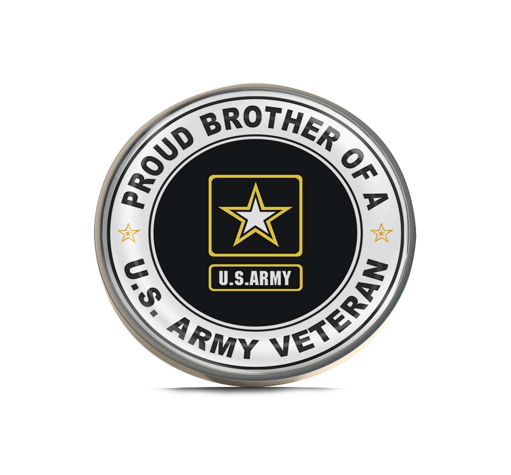 U.S. Army Veteran Proud Brother Limited Edition Lapel Pin Exclusive Metal Brooch Badge Accessories For Backpack, Clothes, Hats | Cute Gifts and Collectibles