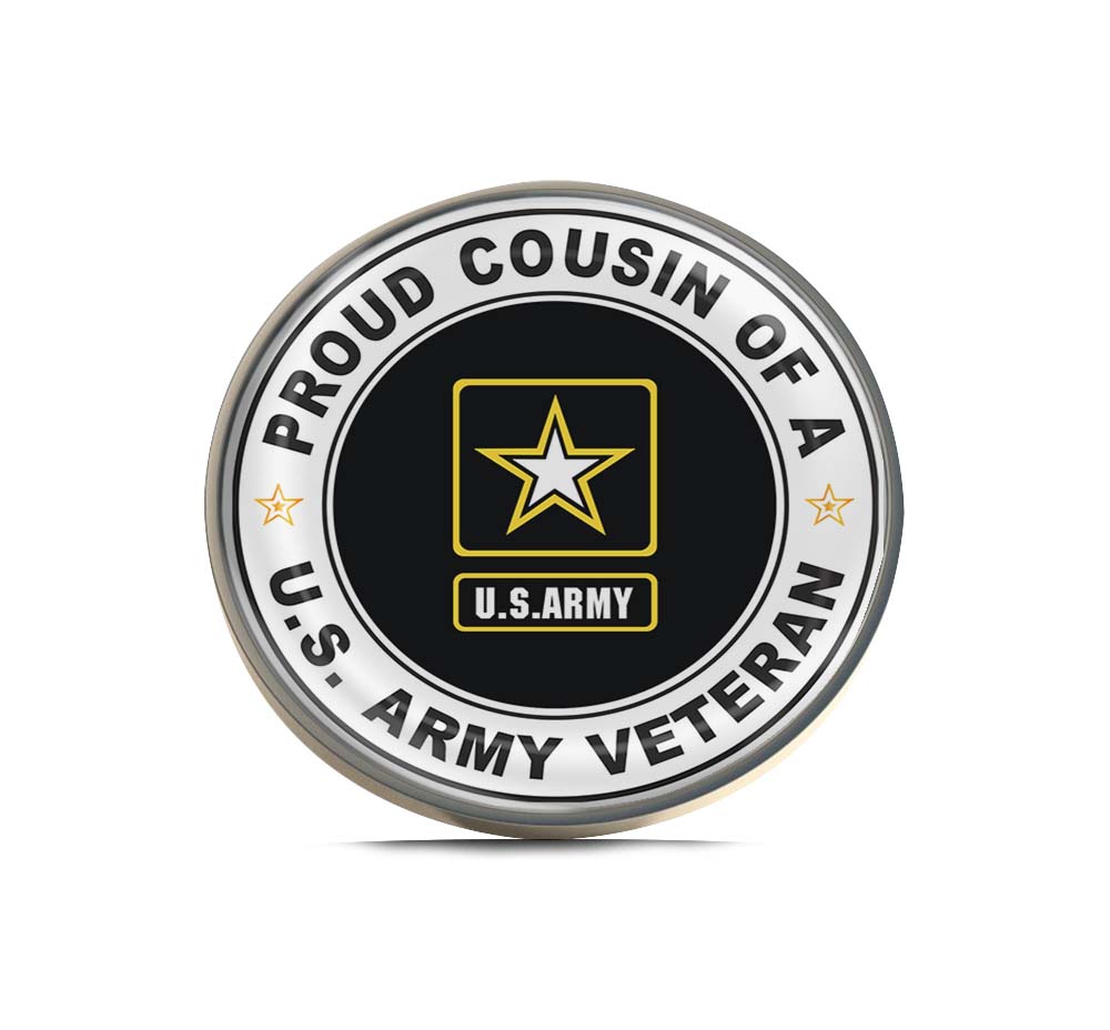 U.S. Army Veteran Proud Cousin Limited Edition Lapel Pin Exclusive Metal Brooch Badge Accessories For Backpack, Clothes, Hats | Cute Gifts and Collectibles