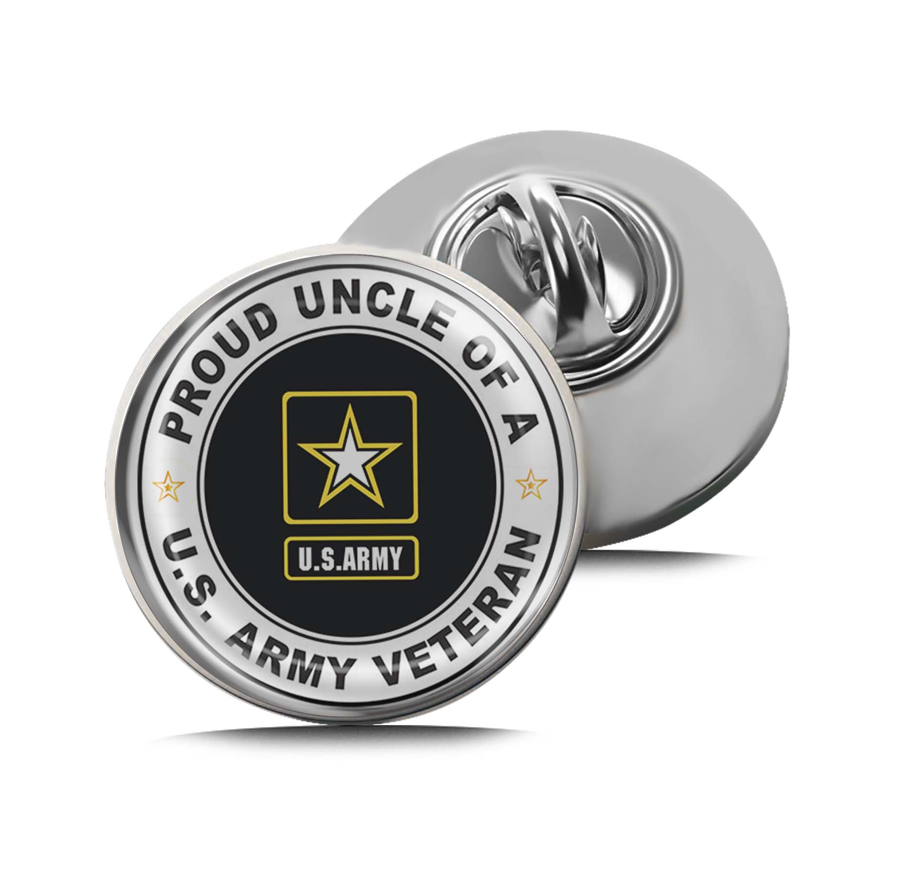 U.S. Army Veteran Proud Uncle Limited Edition Lapel Pin Exclusive Metal Brooch Badge Accessories For Backpack, Clothes, Hats | Cute Gifts and Collectibles