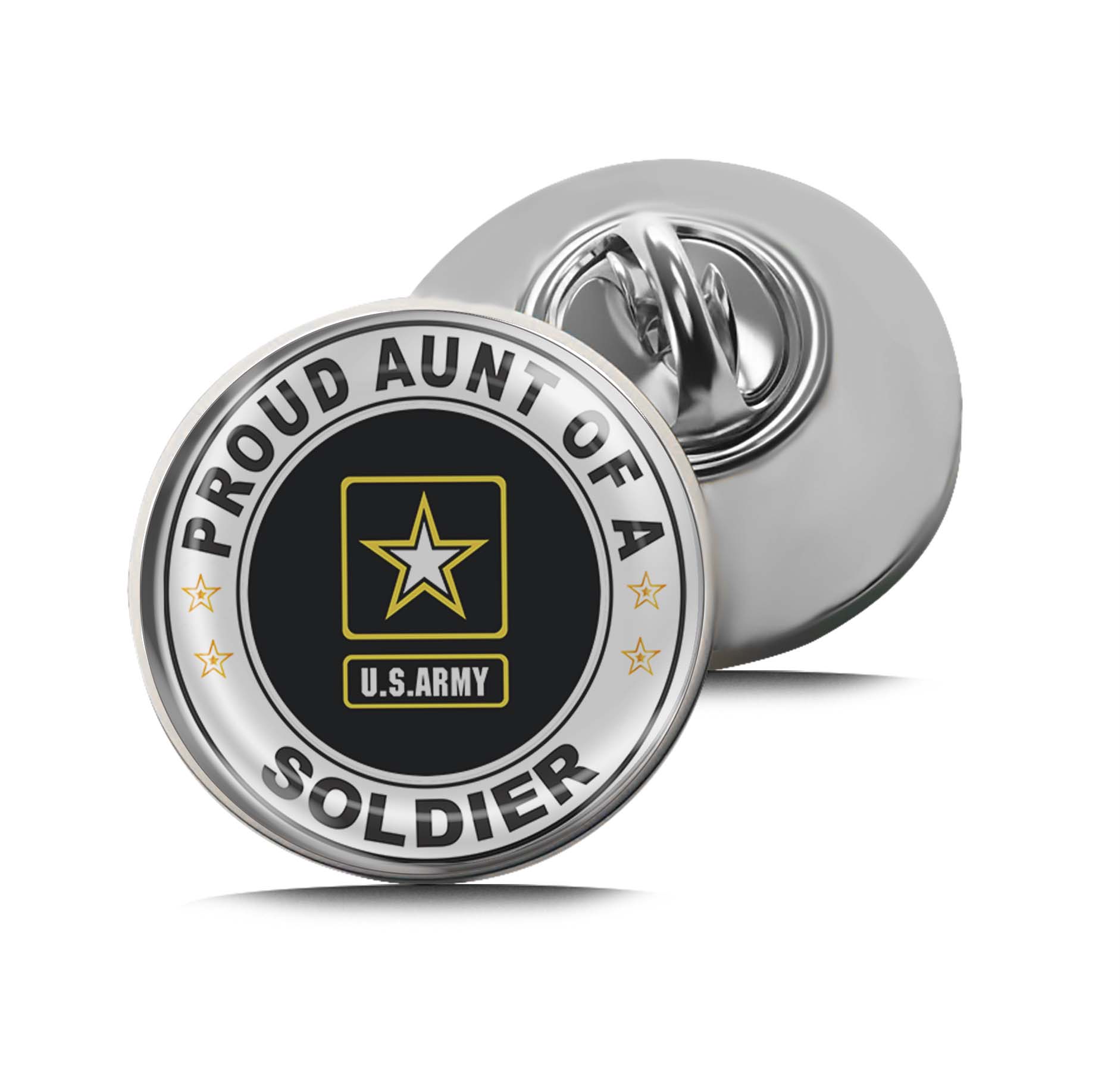 Proud Aunt of a Soldier U.S. Army Limited Edition Lapel Pin Exclusive Metal Brooch Badge Accessories For Backpack, Clothes, Hats | Cute Gifts and Collectibles