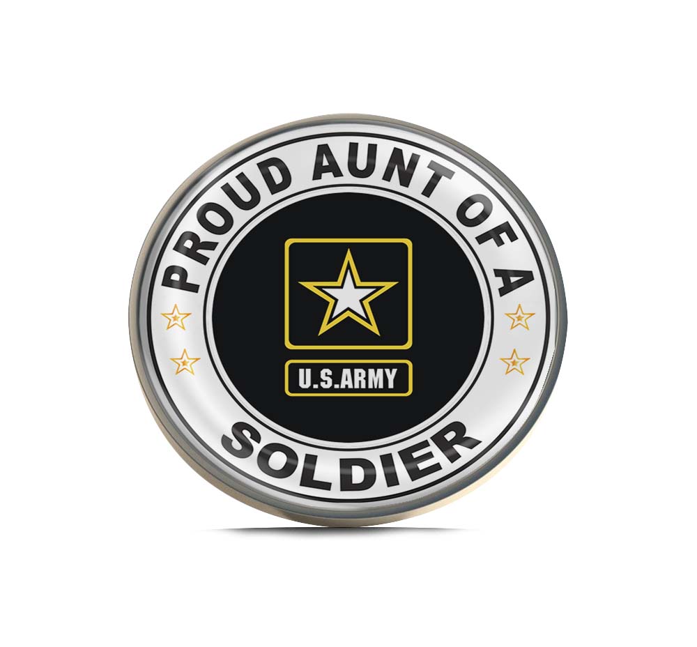 Proud Aunt of a Soldier U.S. Army Limited Edition Lapel Pin Exclusive Metal Brooch Badge Accessories For Backpack, Clothes, Hats | Cute Gifts and Collectibles