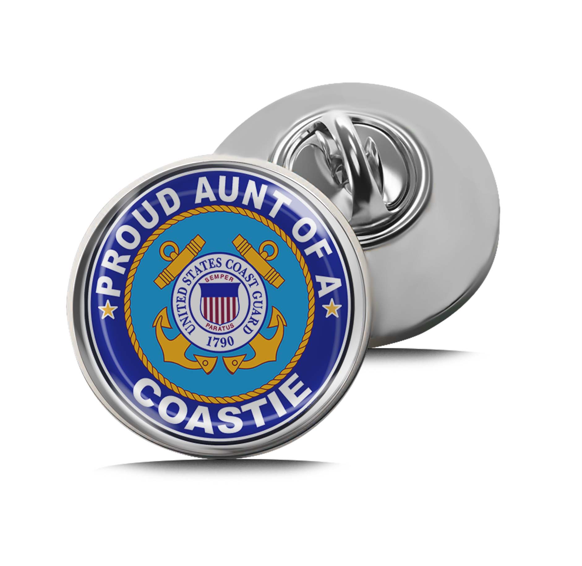 Proud Aunt of a Coastie U.S. Coast Guard Limited Edition Lapel Pin Exclusive Metal Brooch Badge Accessories For Backpack, Clothes, Hats | Cute Gifts and Collectibles