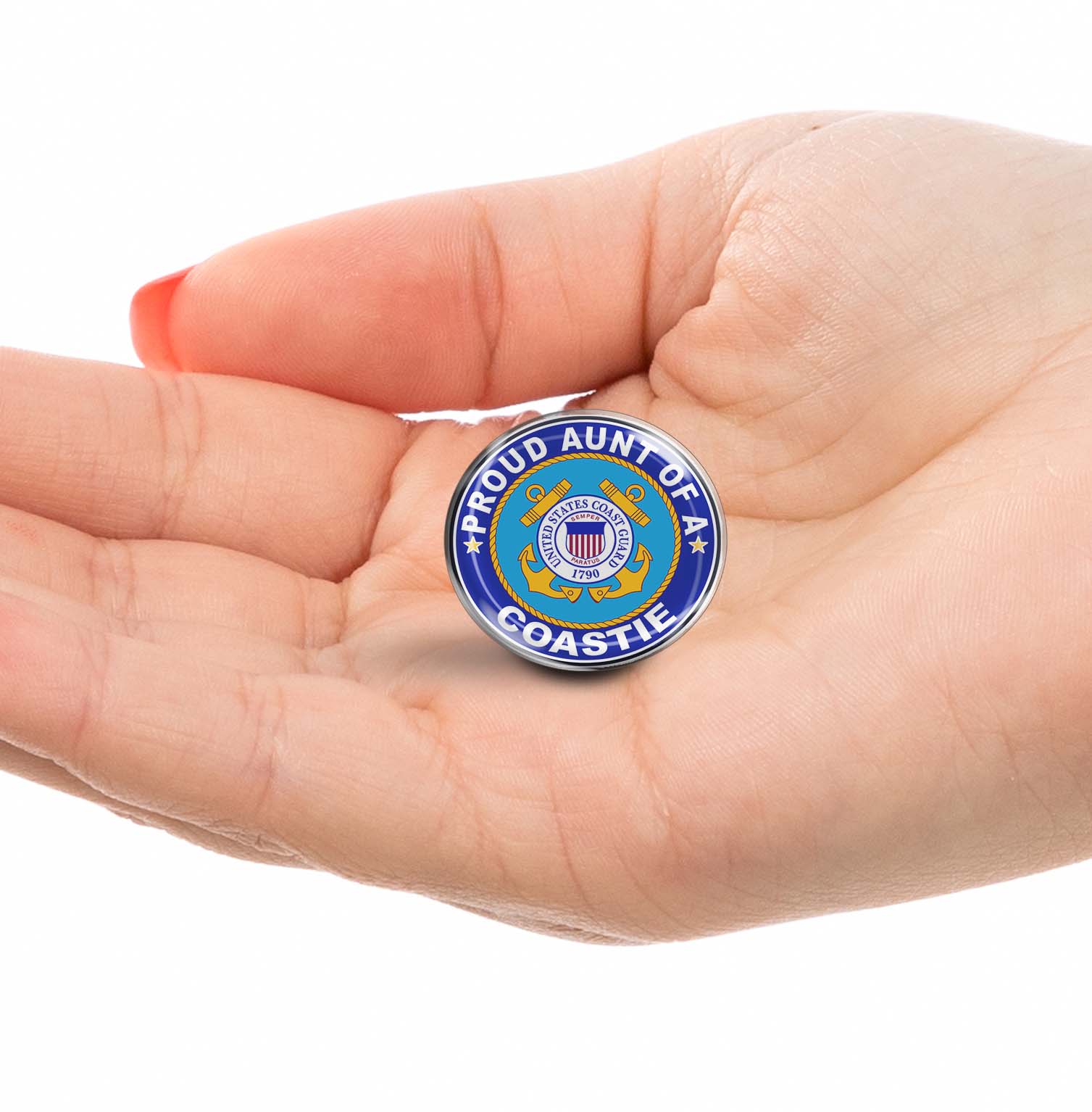 Proud Aunt of a Coastie U.S. Coast Guard Limited Edition Lapel Pin Exclusive Metal Brooch Badge Accessories For Backpack, Clothes, Hats | Cute Gifts and Collectibles