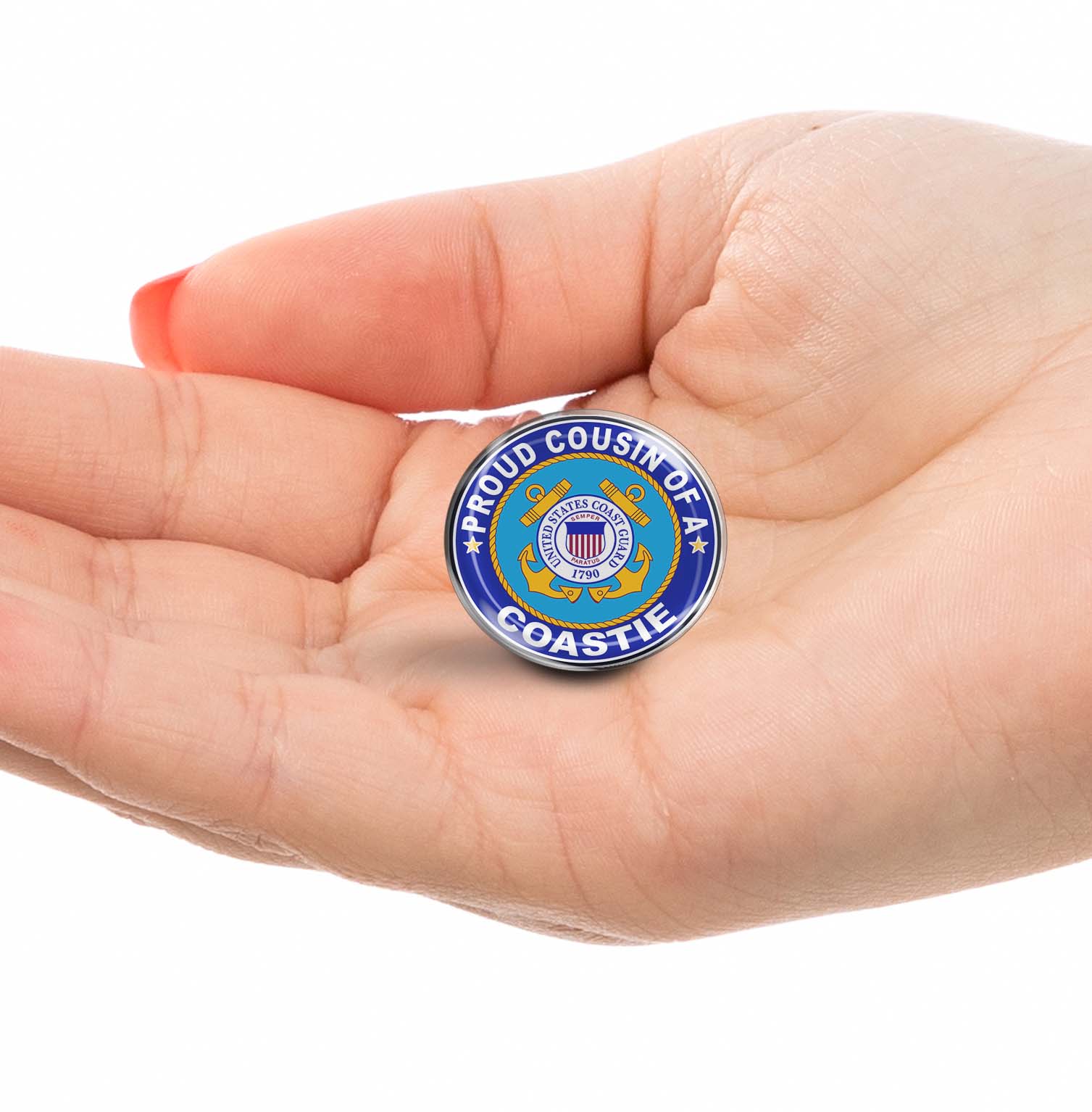 Proud Cousin of a Coastie U.S. Coast Guard Limited Edition Lapel Pin Exclusive Metal Brooch Badge Accessories For Backpack, Clothes, Hats | Cute Gifts and Collectibles
