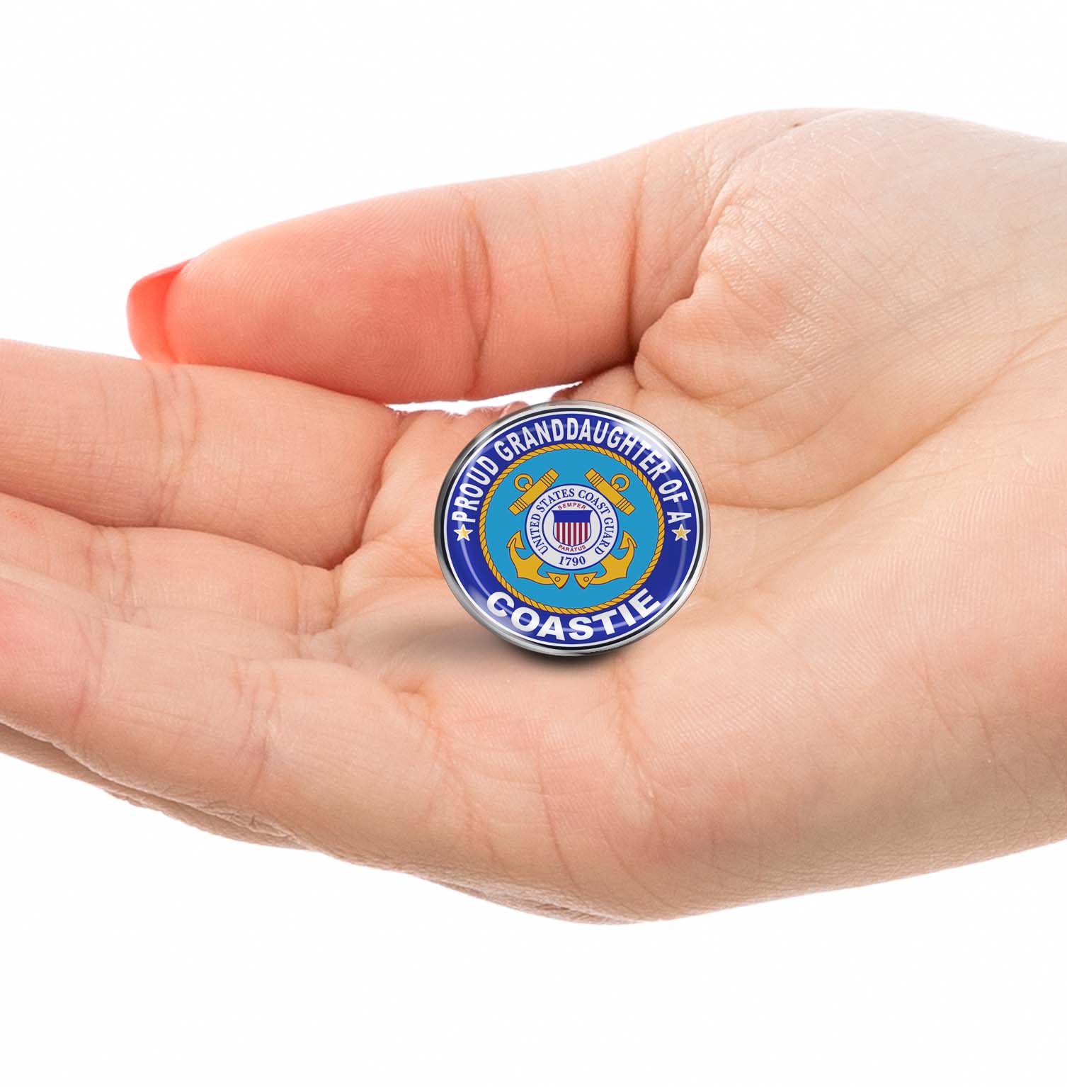 Proud Granddaughter of a Coastie U.S. Coast Guard Limited Edition Lapel Pin Exclusive Metal Brooch Badge Accessories For Backpack, Clothes, Hats | Cute Gifts and Collectibles