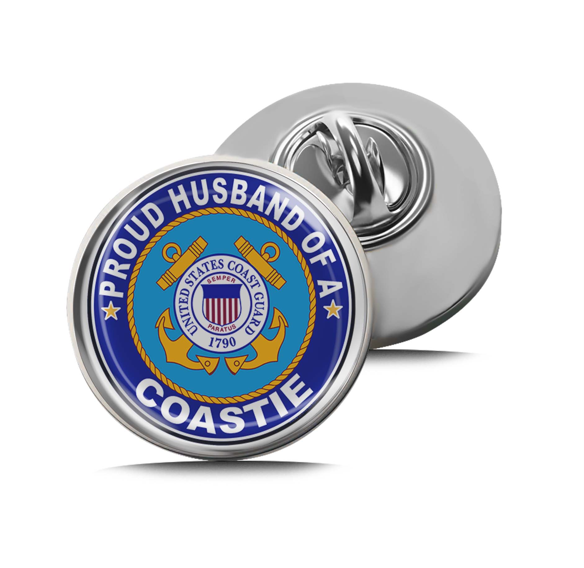 Proud Husband of a Coastie U.S. Coast Guard Limited Edition Lapel Pin Exclusive Metal Brooch Badge Accessories For Backpack, Clothes, Hats | Cute Gifts and Collectibles