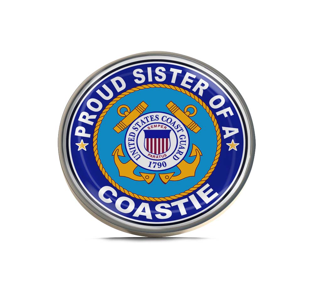 Proud Sister of a Coastie U.S. Coast Guard Limited Edition Lapel Pin Exclusive Metal Brooch Badge Accessories For Backpack, Clothes, Hats | Cute Gifts and Collectibles