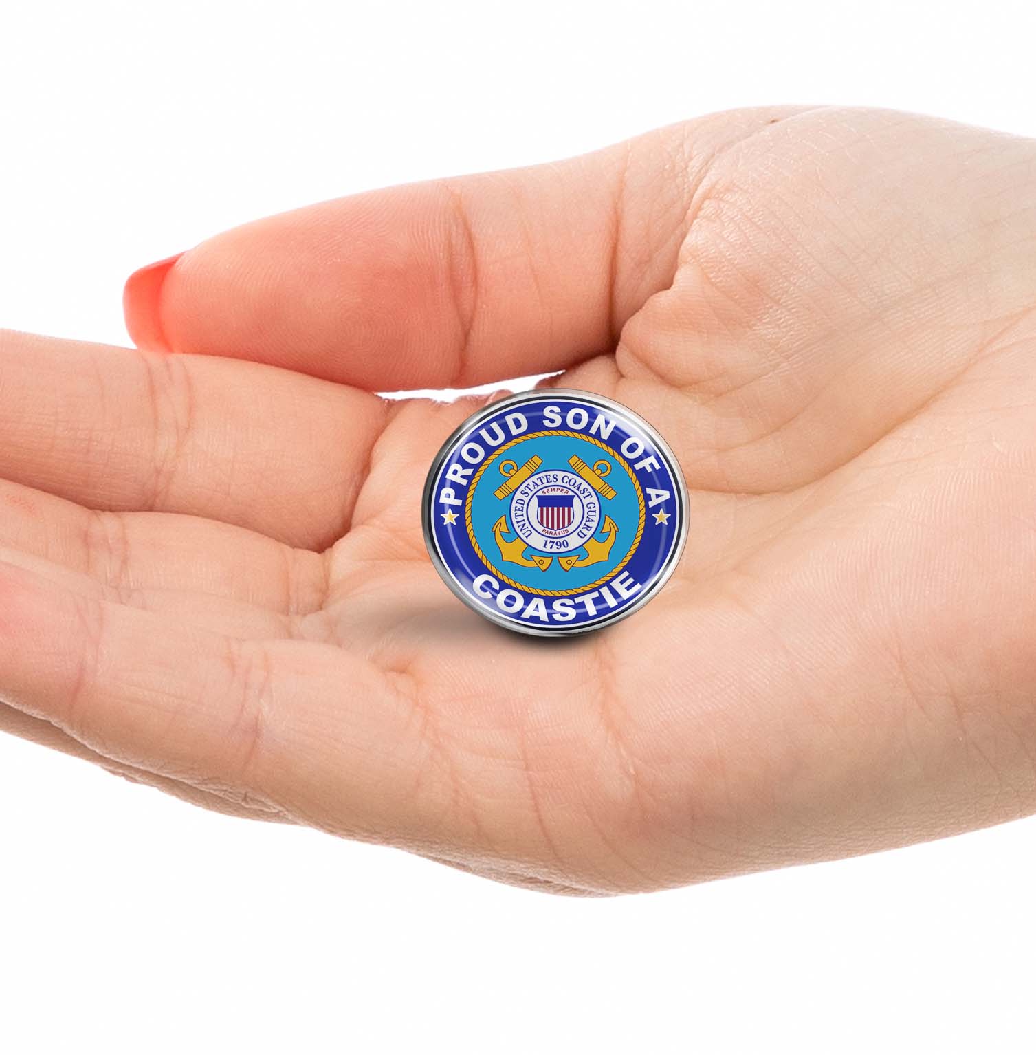 Proud Son of a Coastie U.S. Coast Guard Limited Edition Lapel Pin Exclusive Metal Brooch Badge Accessories For Backpack, Clothes, Hats | Cute Gifts and Collectibles